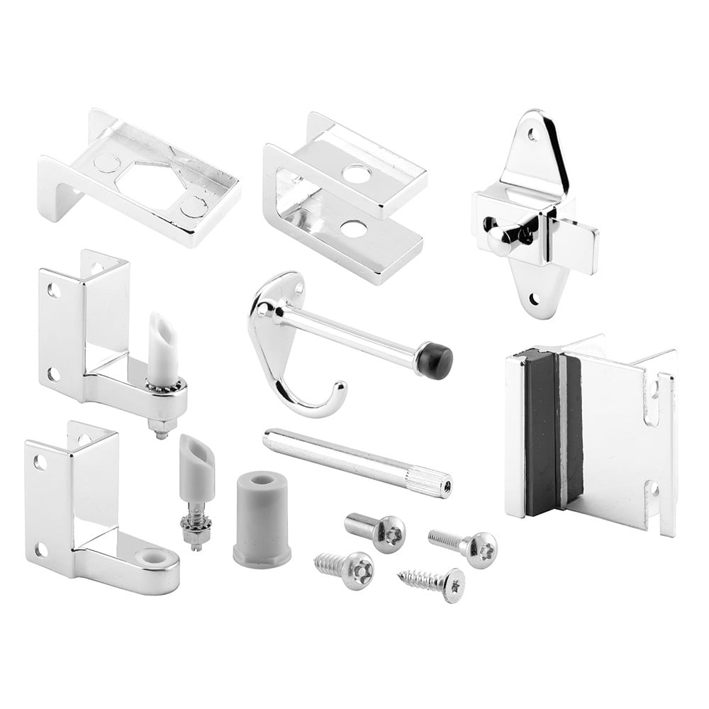Door Kit, 1 in. Door and 1 in. Pilaster, Zamak, Chrome Plated, Inswing (1 Kit)