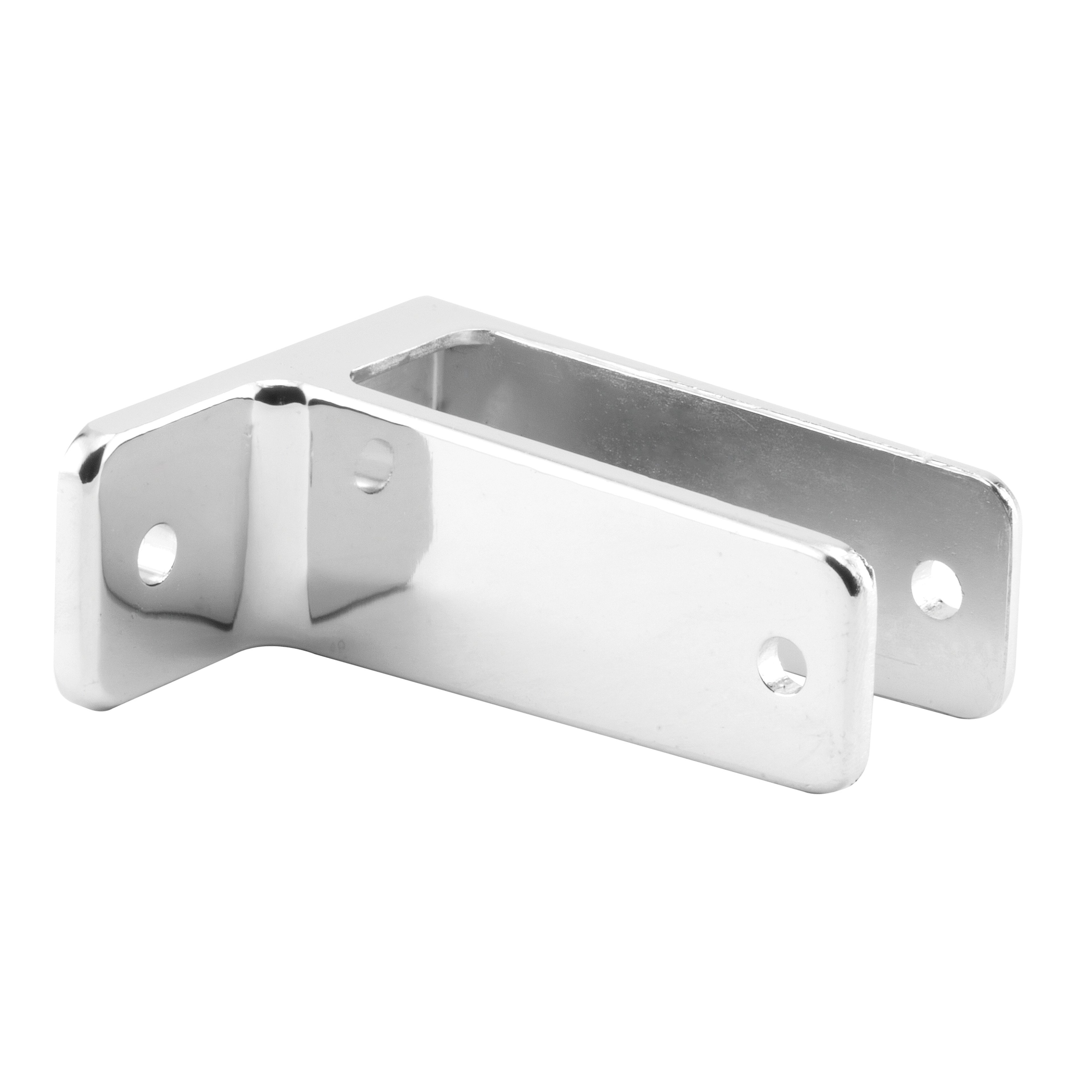One Ear Wall Bracket, For 1-1/4 in. Panel, Zinc Alloy, Chrome Plated Finish (Single Pack)