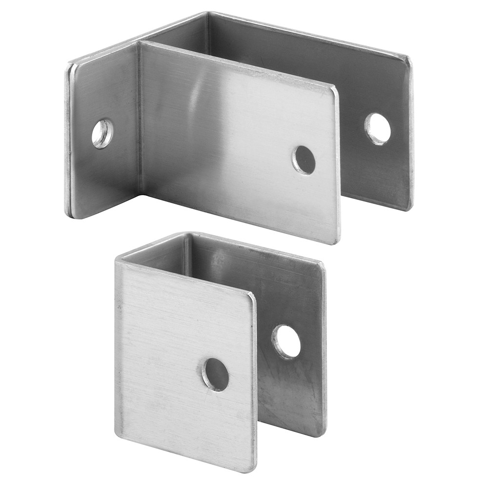 Stainless Steel U-bracket and One Ear Wall Bracket, 1/2 in., Stainless Steel, Satin (Single Pack)