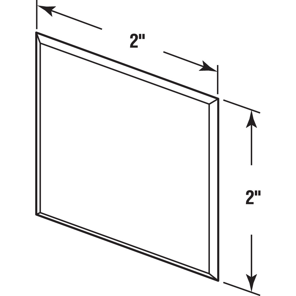 Wall Protector, 2 In. x 2 In. Squares, Rigid Vinyl, Ivory, Textured (5 Pack)