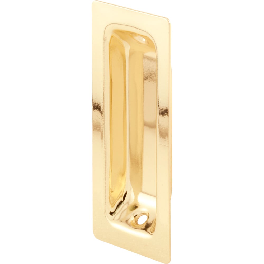 Brass Plated, Oblong Closet Door Pull Handle (2 Pack)