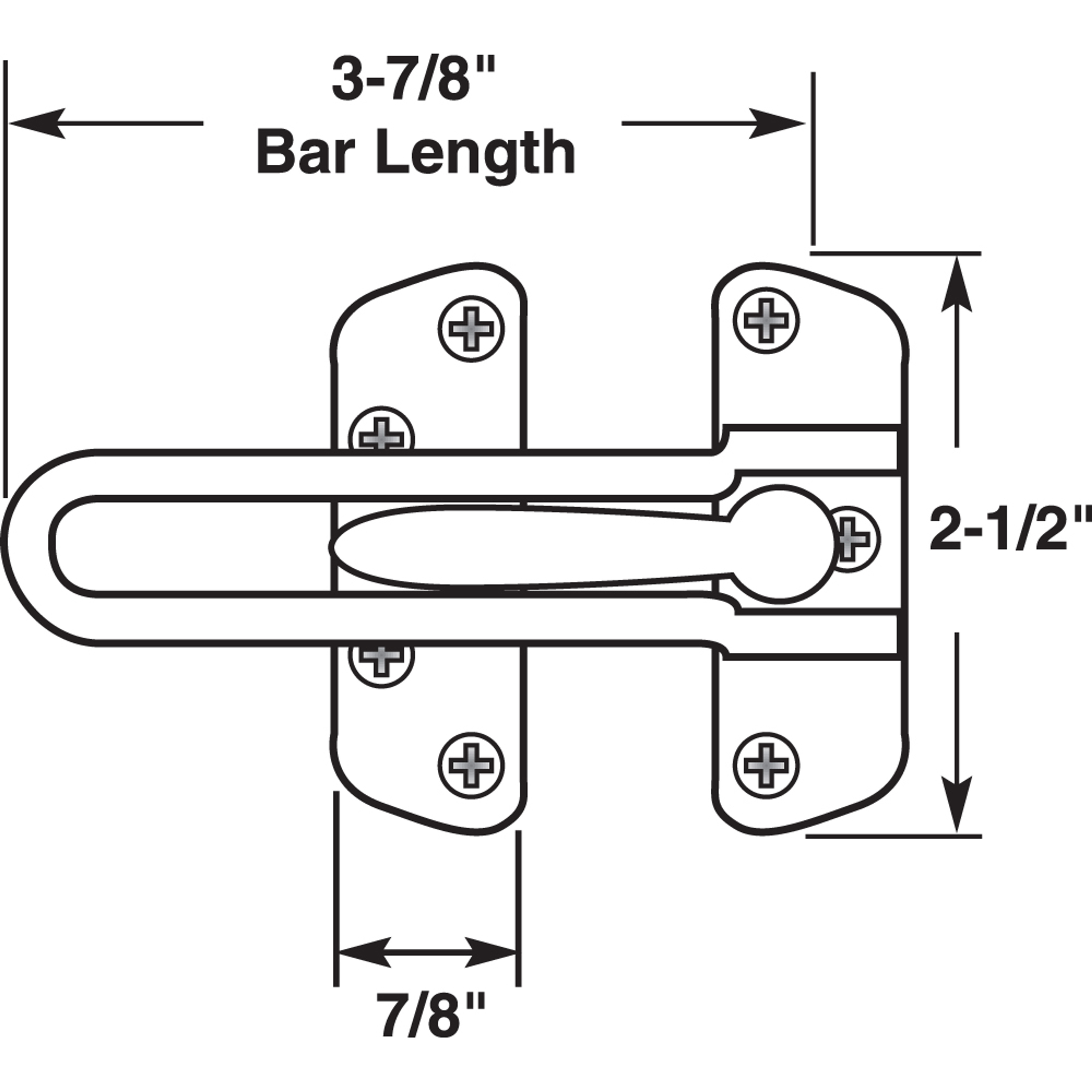 Chrome Swing Loop Keeper Door Guard
