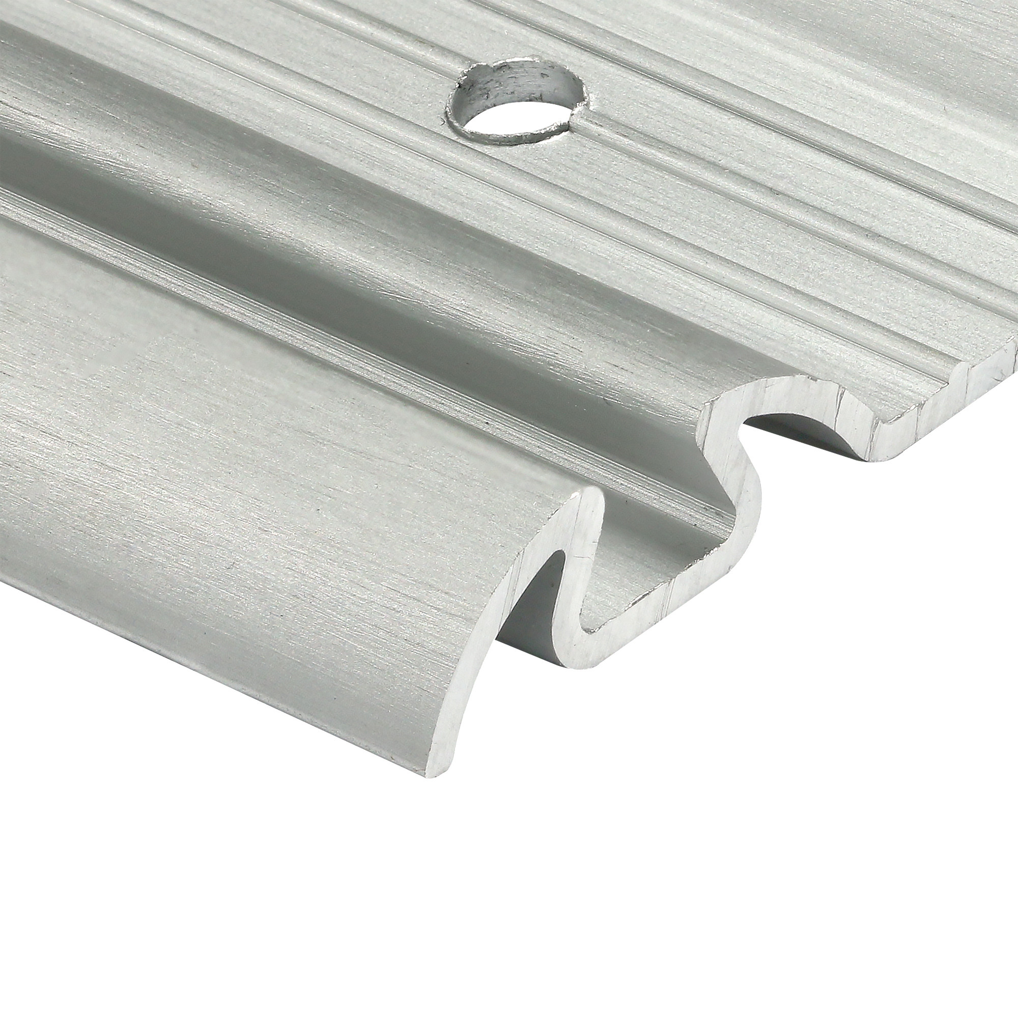 Bindas様 Bypass Mirror Door Bottom Track, 48 in., Roll-Formed Steel, Satin