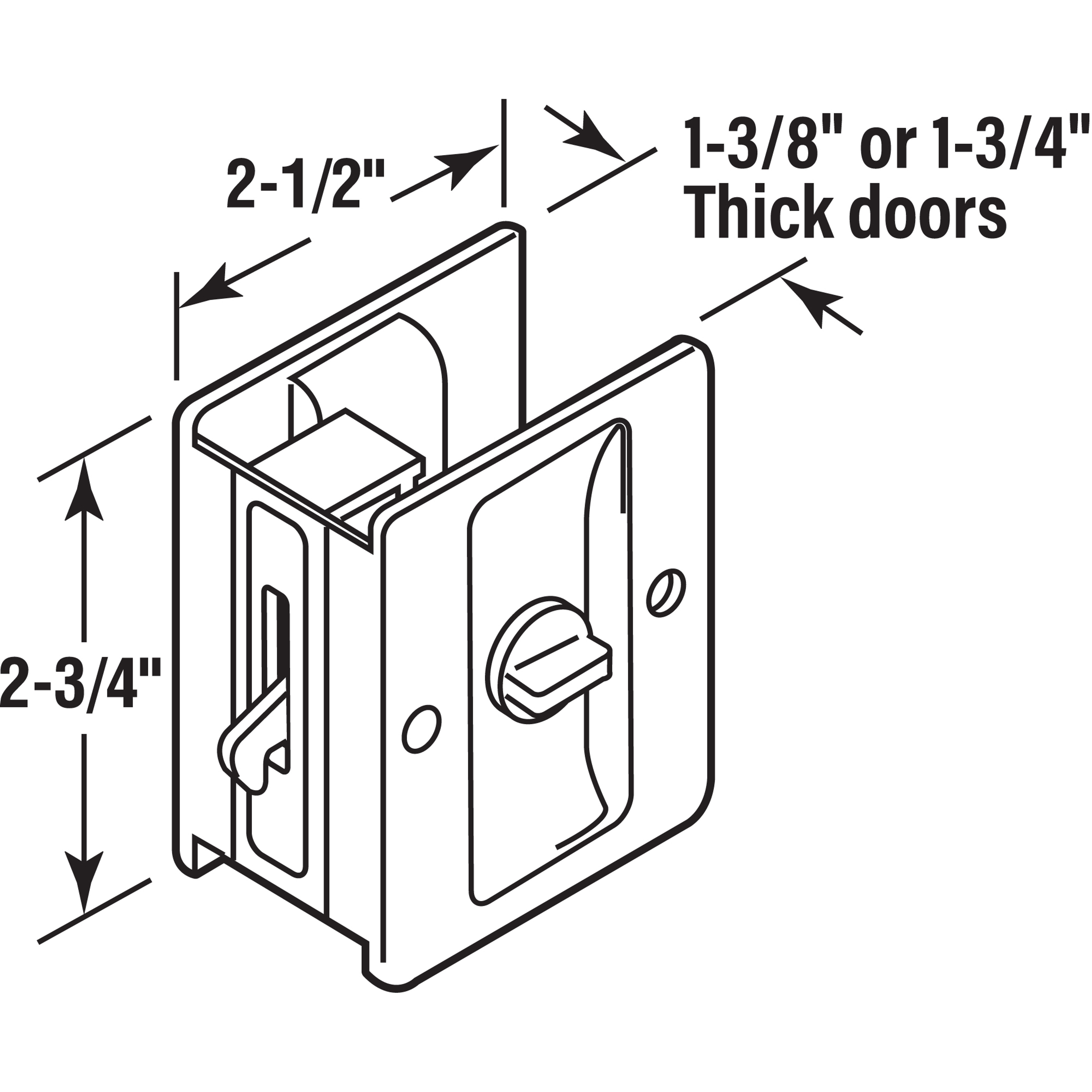 Pocket Door Privacy Lock with Pull - Replace Old or Damaged Pocket Door Locks Quickly and Easily – Satin Chrome (Single Pack)