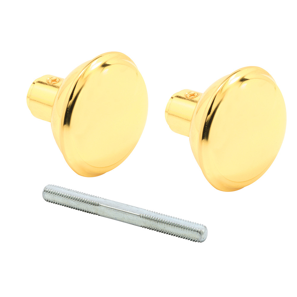 Solid Brass Vintage Door Knob Spindle Set, 2-3/16 In. Outside