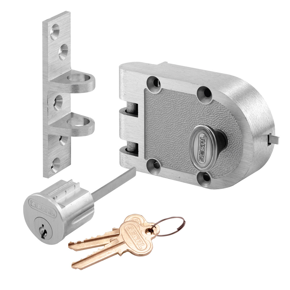 Solid Bronze Deadlock, 667F, Single Cylinder, Angle Strike