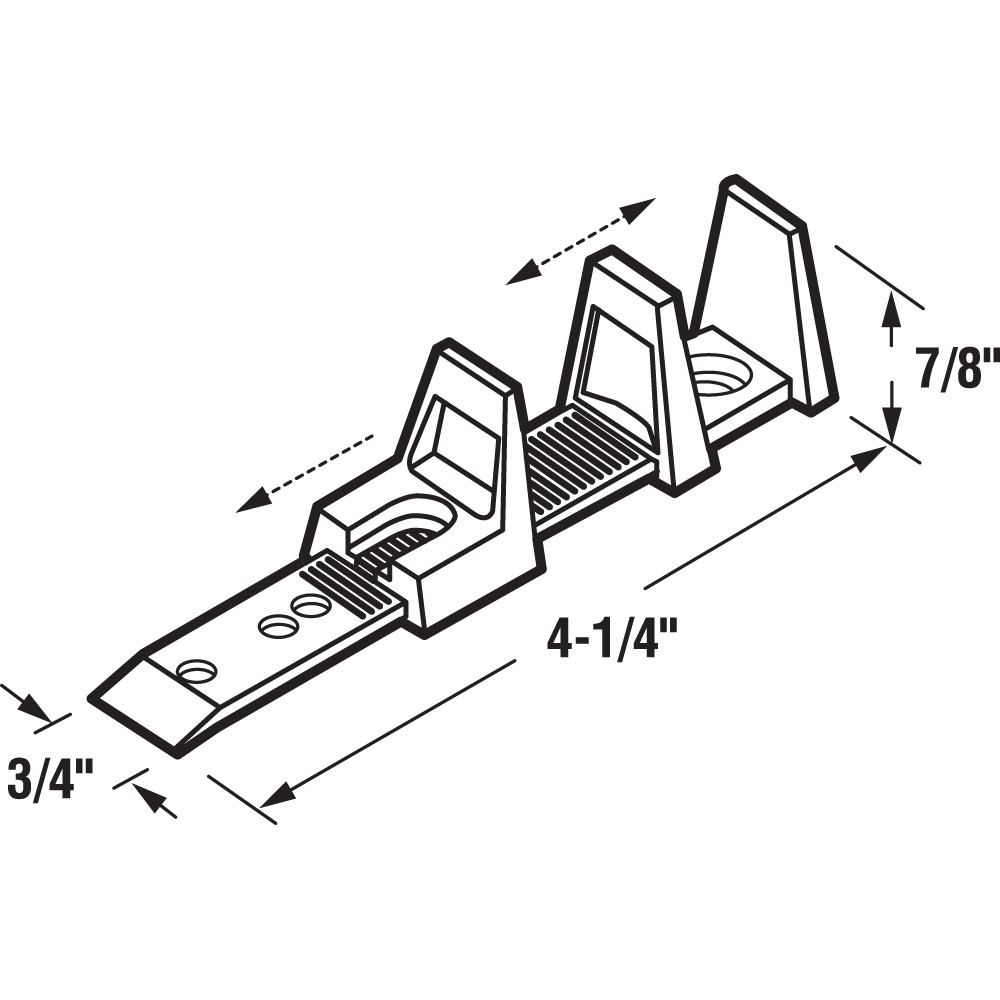 Self-Adjusting Bypass Door Bottom Guide (2 Pack)
