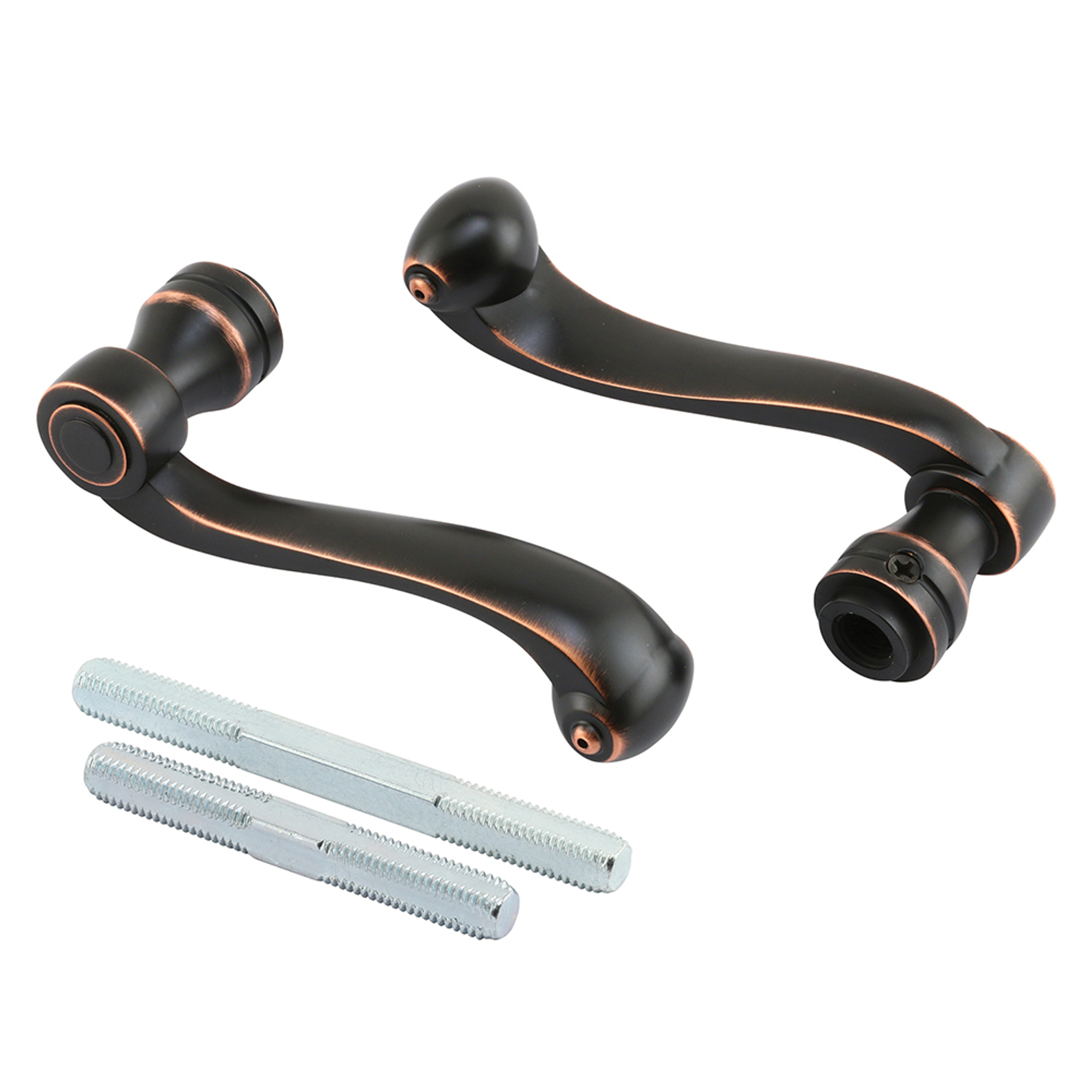 French Colonial Door Levers, Heavy Weighted Casting Design, Classic Bronze (1 Set)