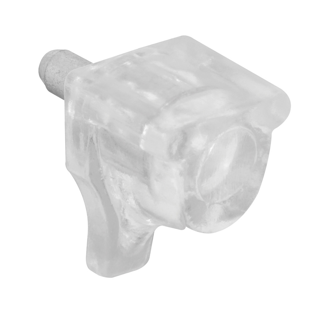 Shelf Support Peg, Clear Plastic, with a 3 mm Diameter Steel Peg, Pack of 8
