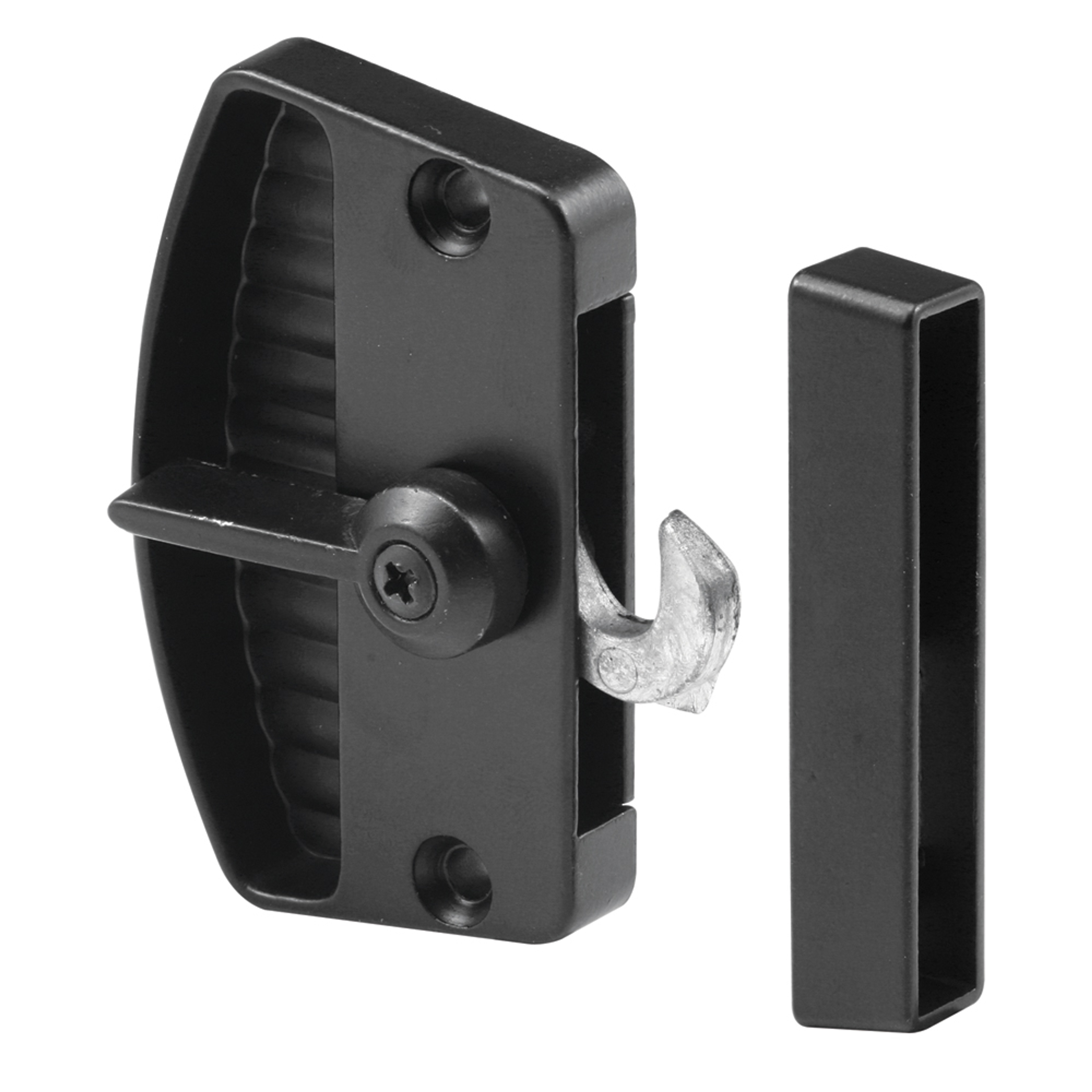 Deluxe Latch and Pull, 2-3/8 in., Diecast Construction, Painted Black (Single Pack)