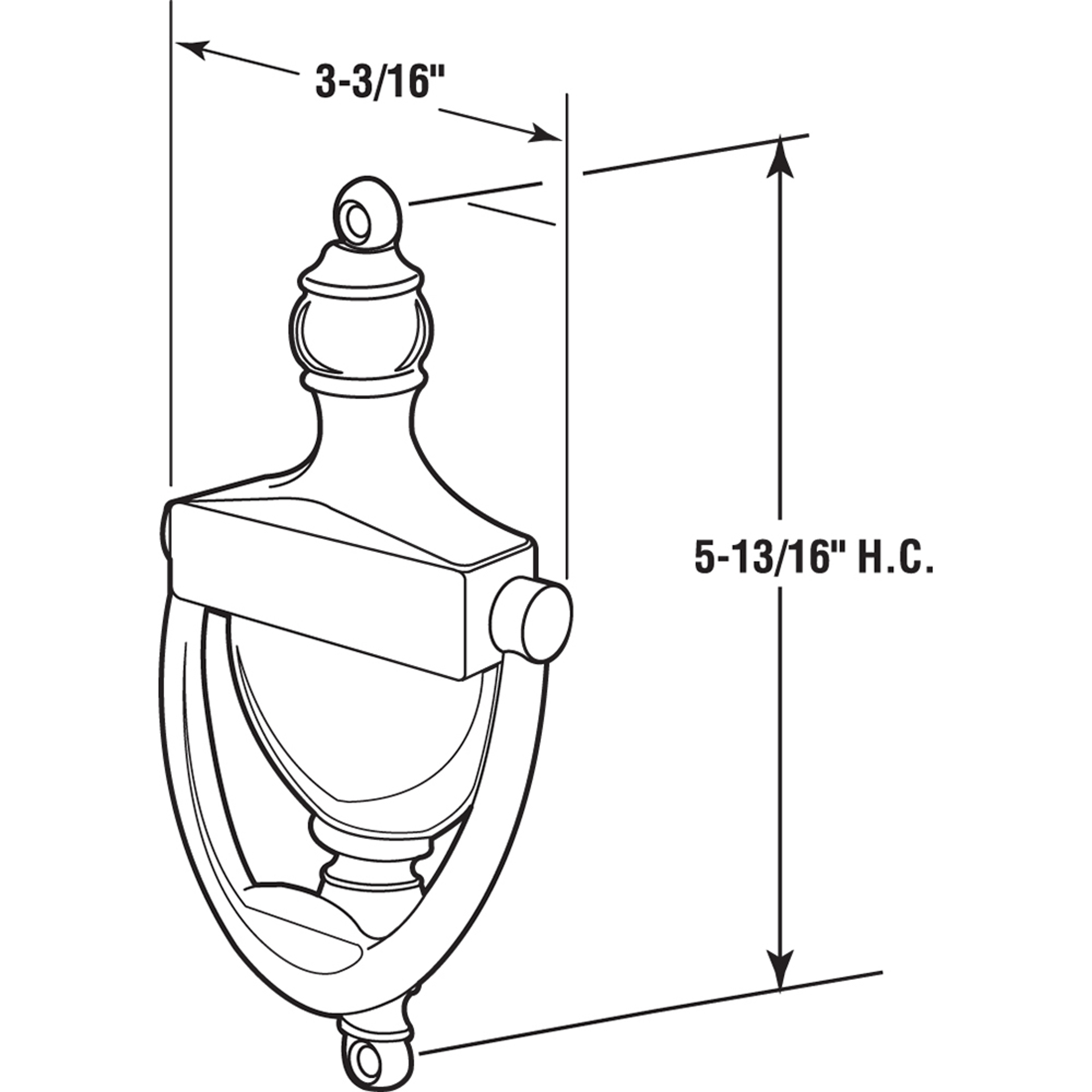 DELUXE DOOR KNOCKER, SATIN NICKEL US15
