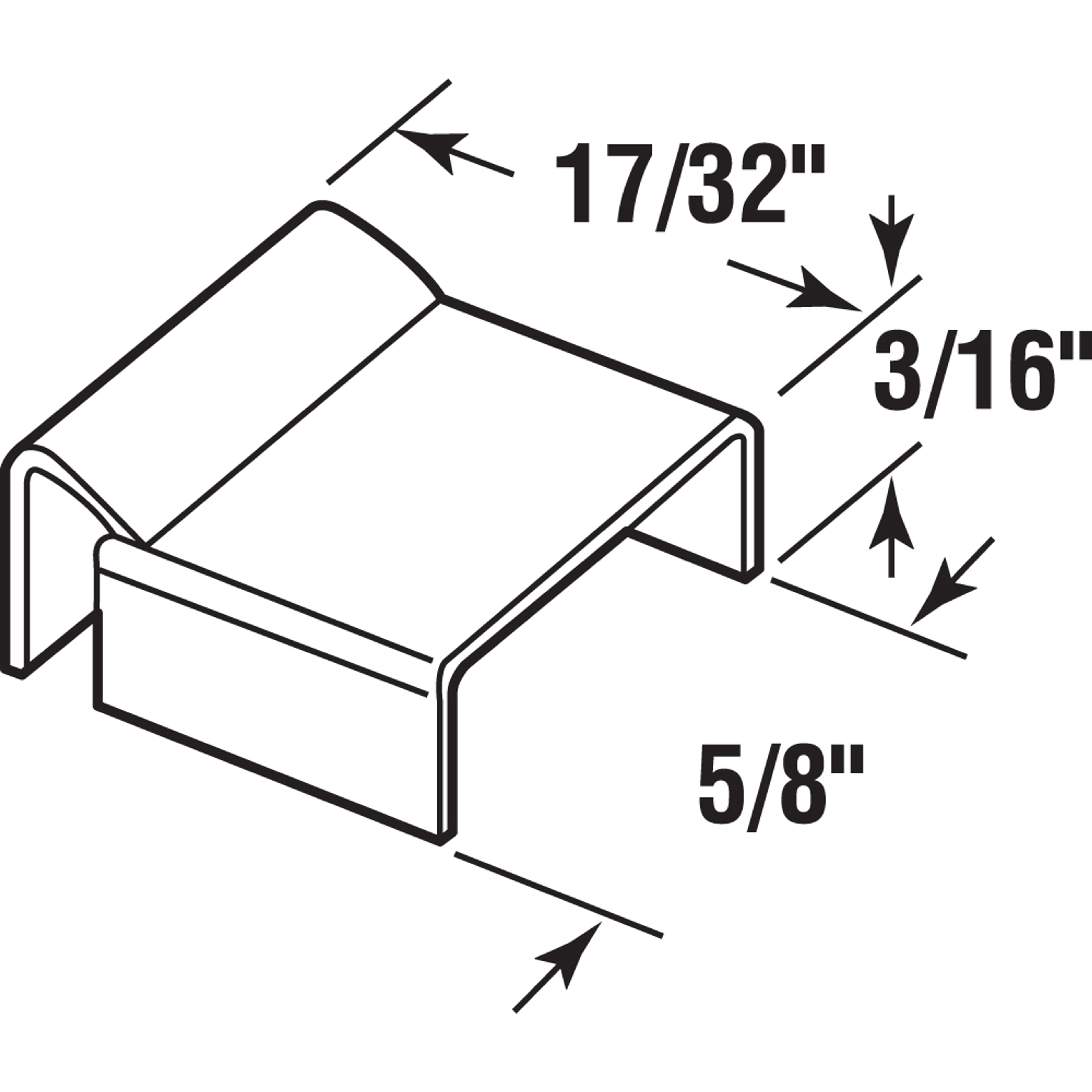 Spreader Bar Clips, Fits 5/8 in. Bars, Stamped Aluminum, Mill Finish (50 Pack)