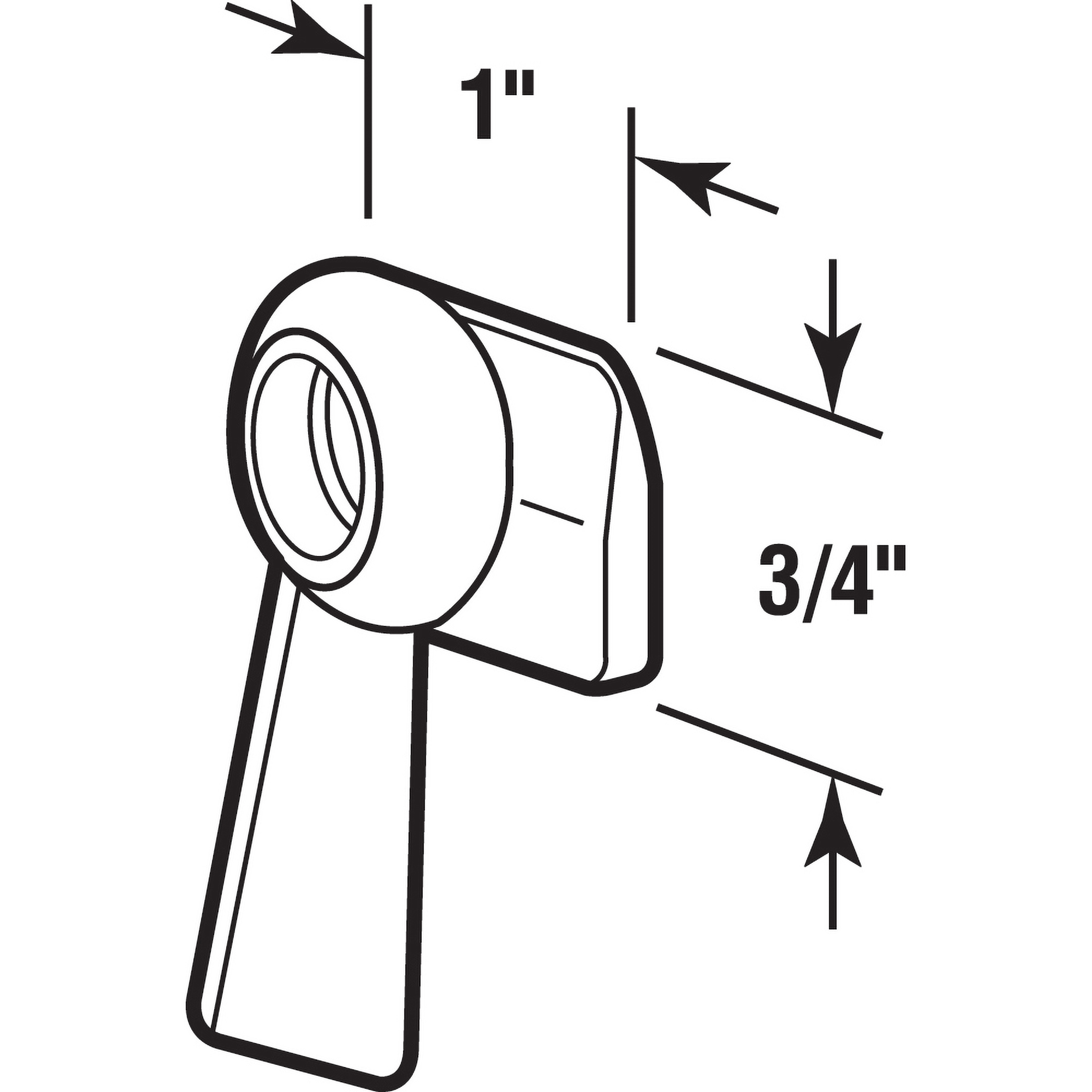 Left Hand Sliding Window Sash Lock, Zinc/Diecast (5 Pack)