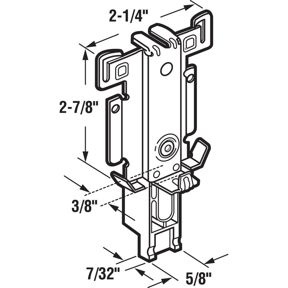 Closet Door Guide Assembly, Bottom Mount (2 Pack)