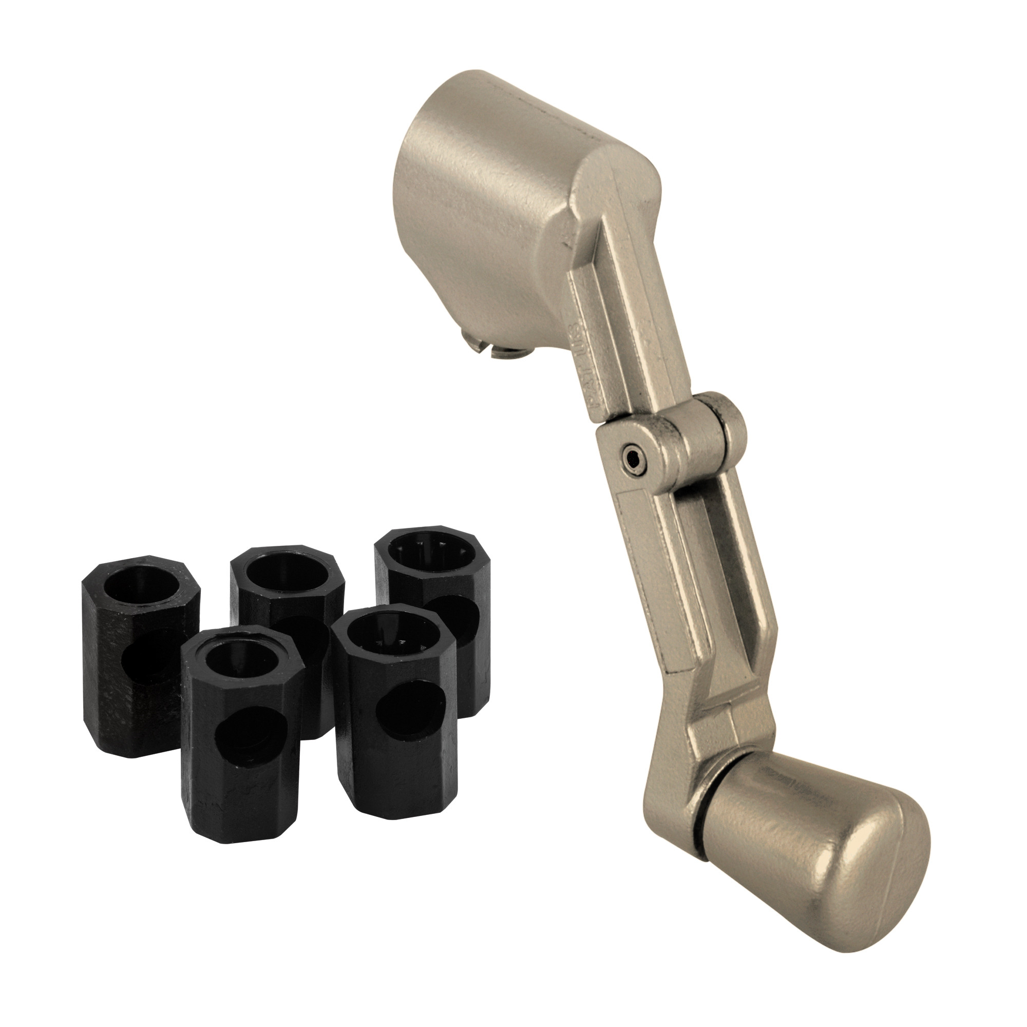 Universal Folding Crank Handle, Fits Most Spindles, Coppertone