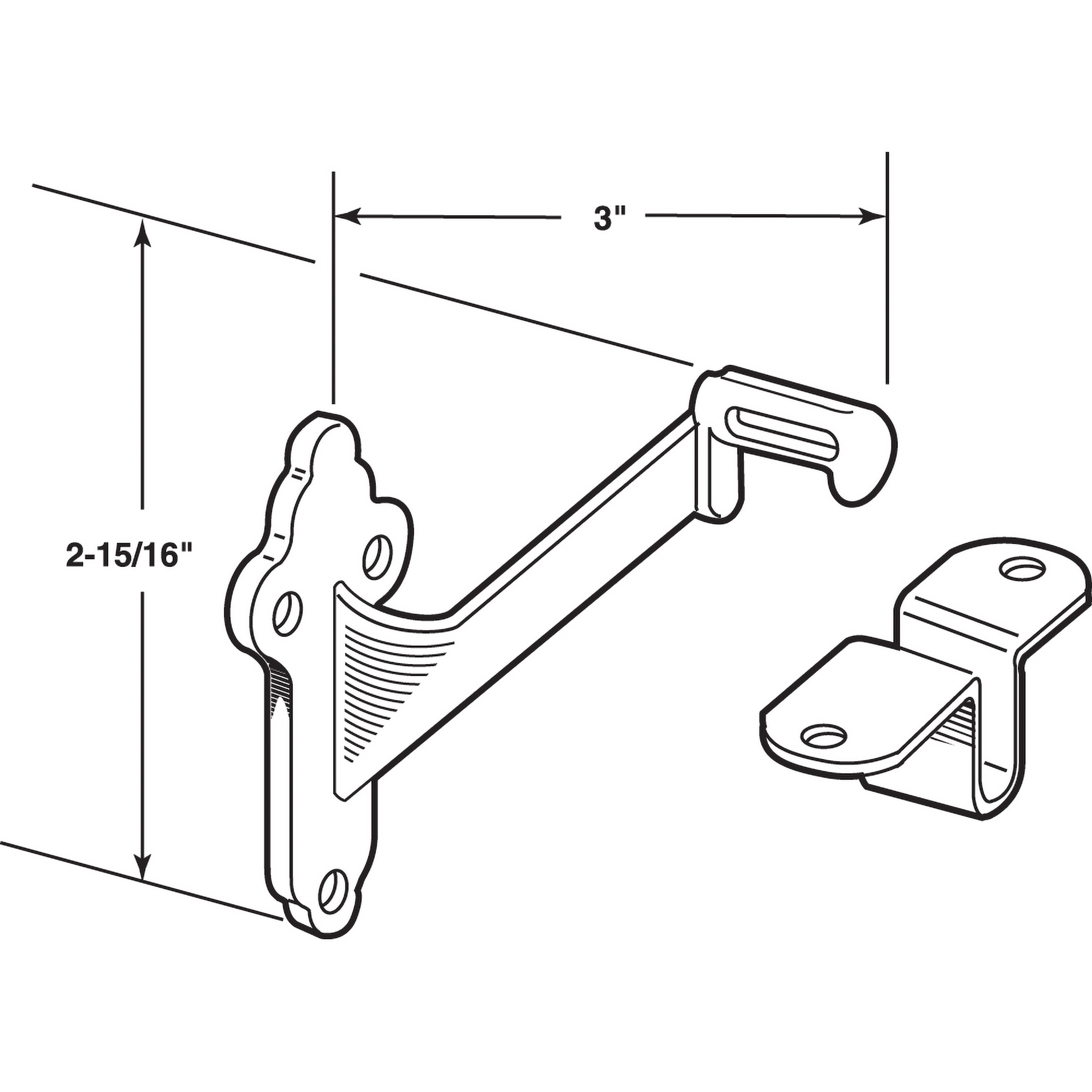 Staircase Handrail Support Bracket, Diecast Zinc Construction, Bright Brass-Plated (1 Set)