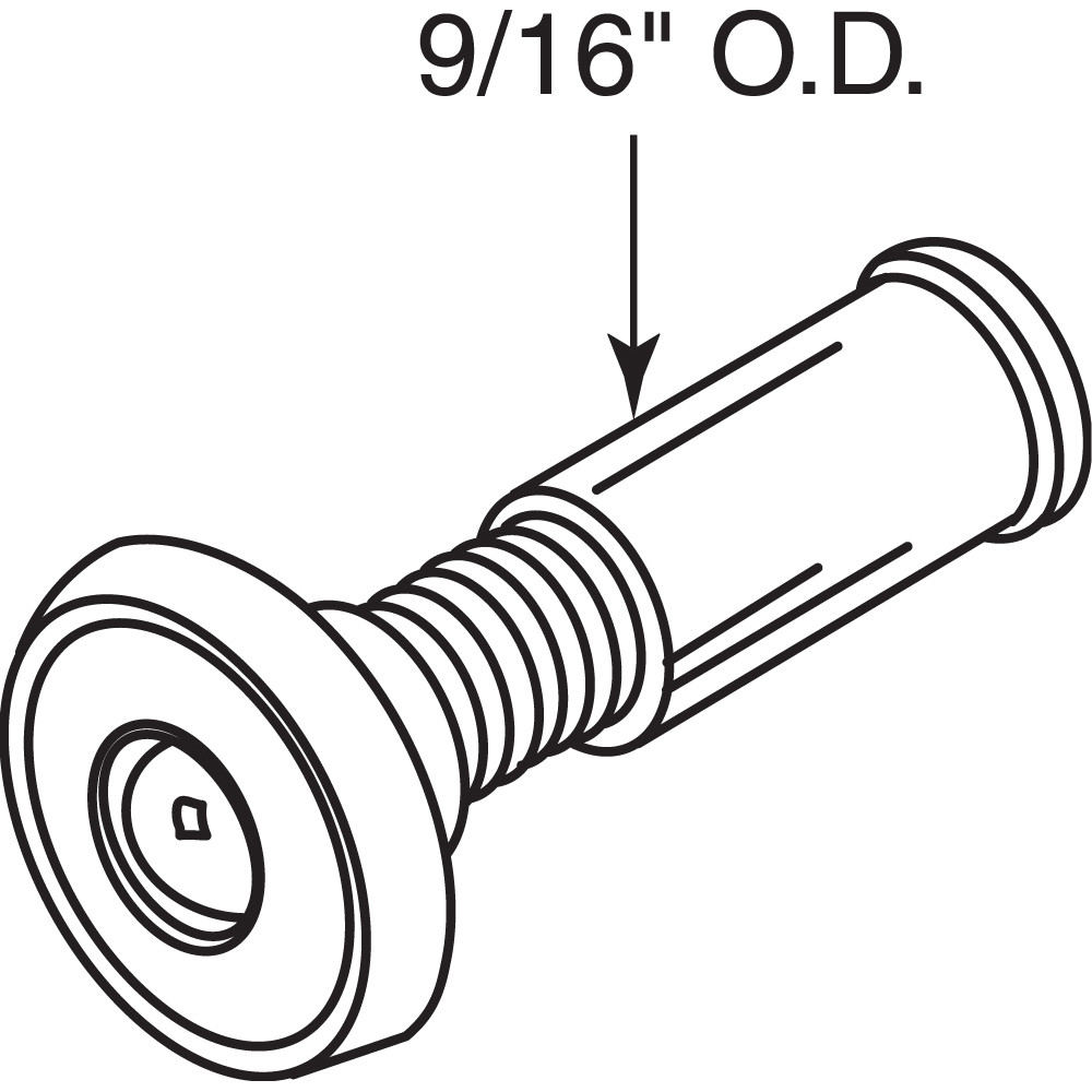 9/16 in., 180 Degree Chrome Door Viewer (Single Pack) - Prime-Line