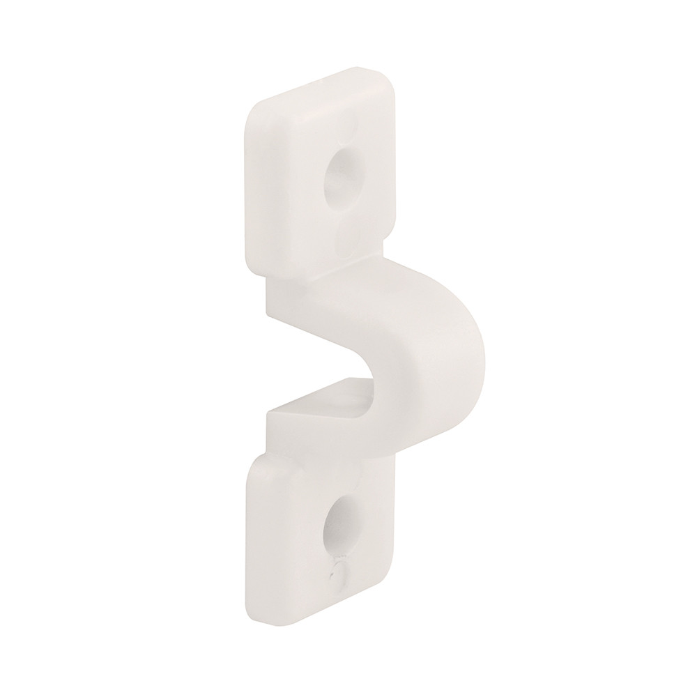 Loop Clip, Fits Wire Shelves, Plastic Construction, White (12 Pack)