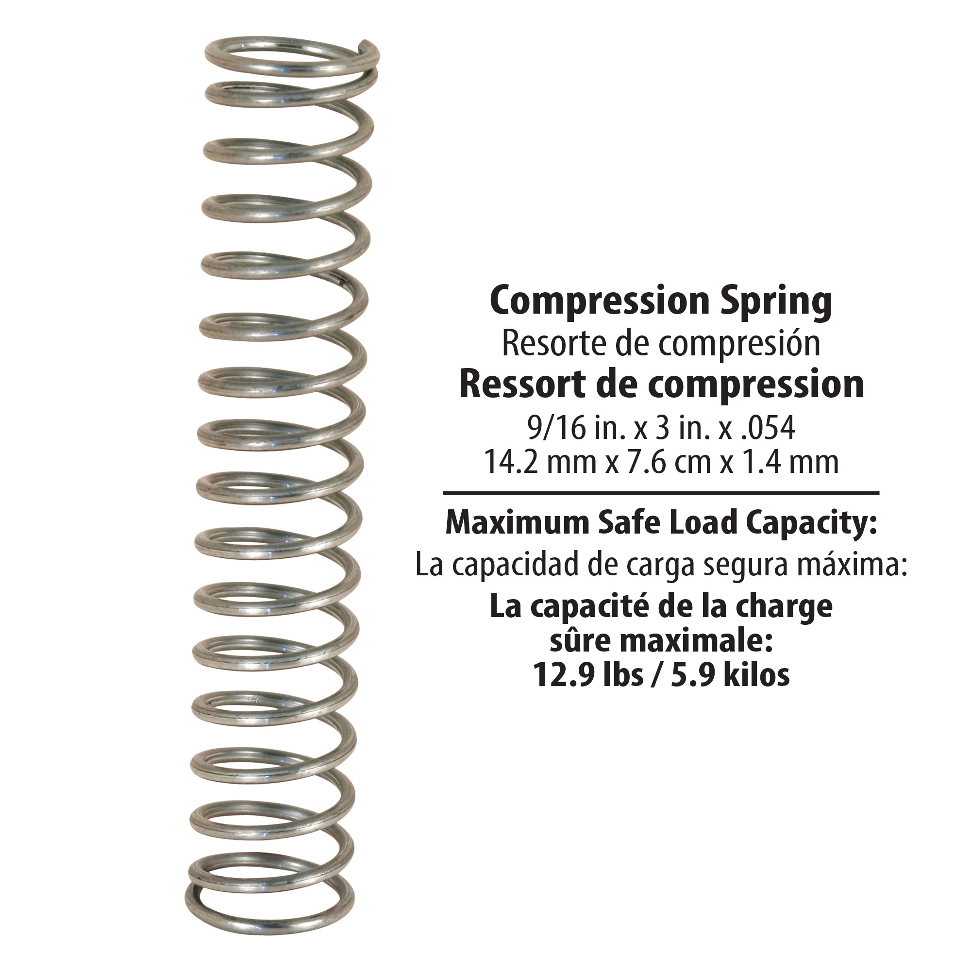 Springページ Compression Spring, Spring Steel Construction, Nickel-Plated