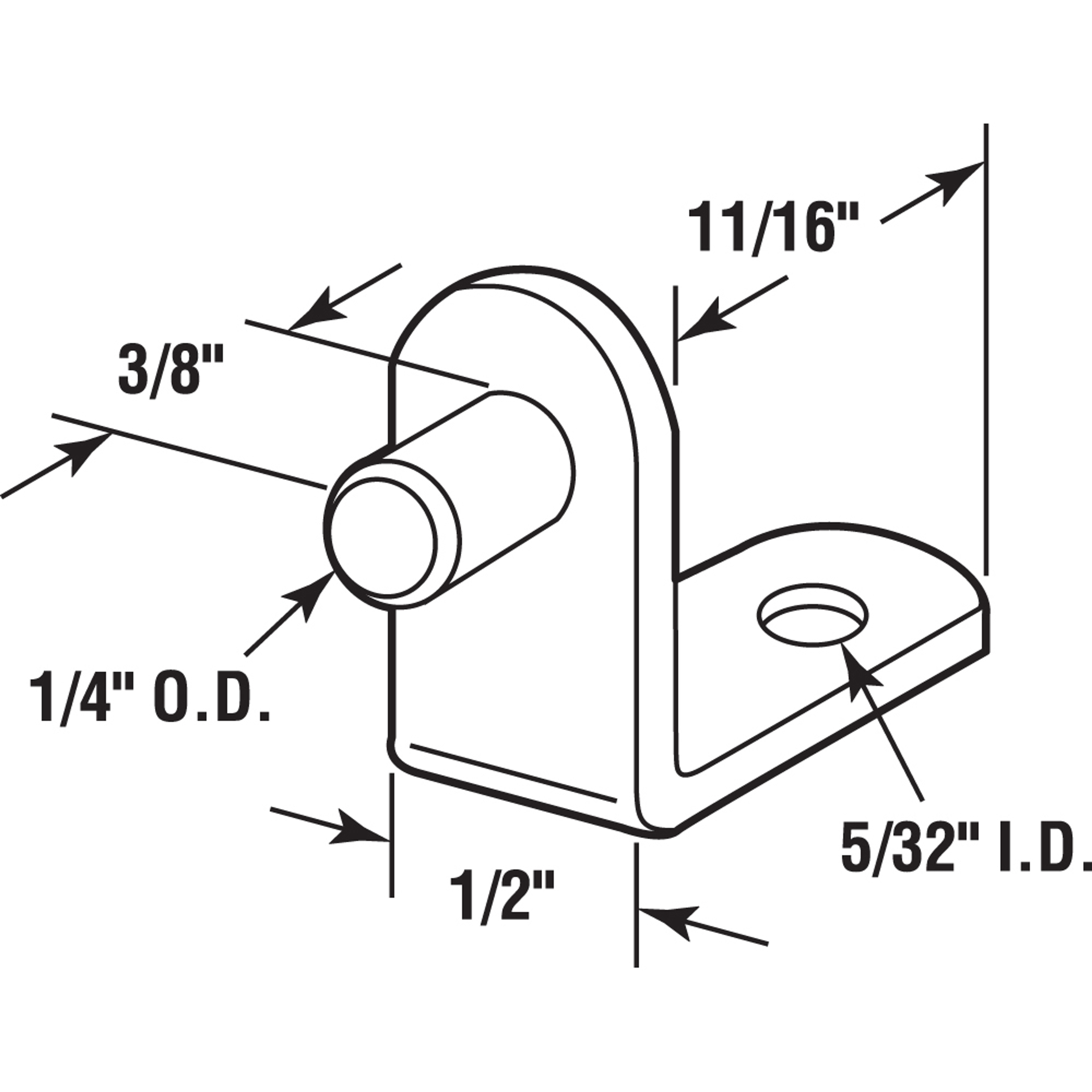 Shelf Support Peg, 1/4 inch Diameter with Screw Hole, Brass Plated Steel, Pack of 8