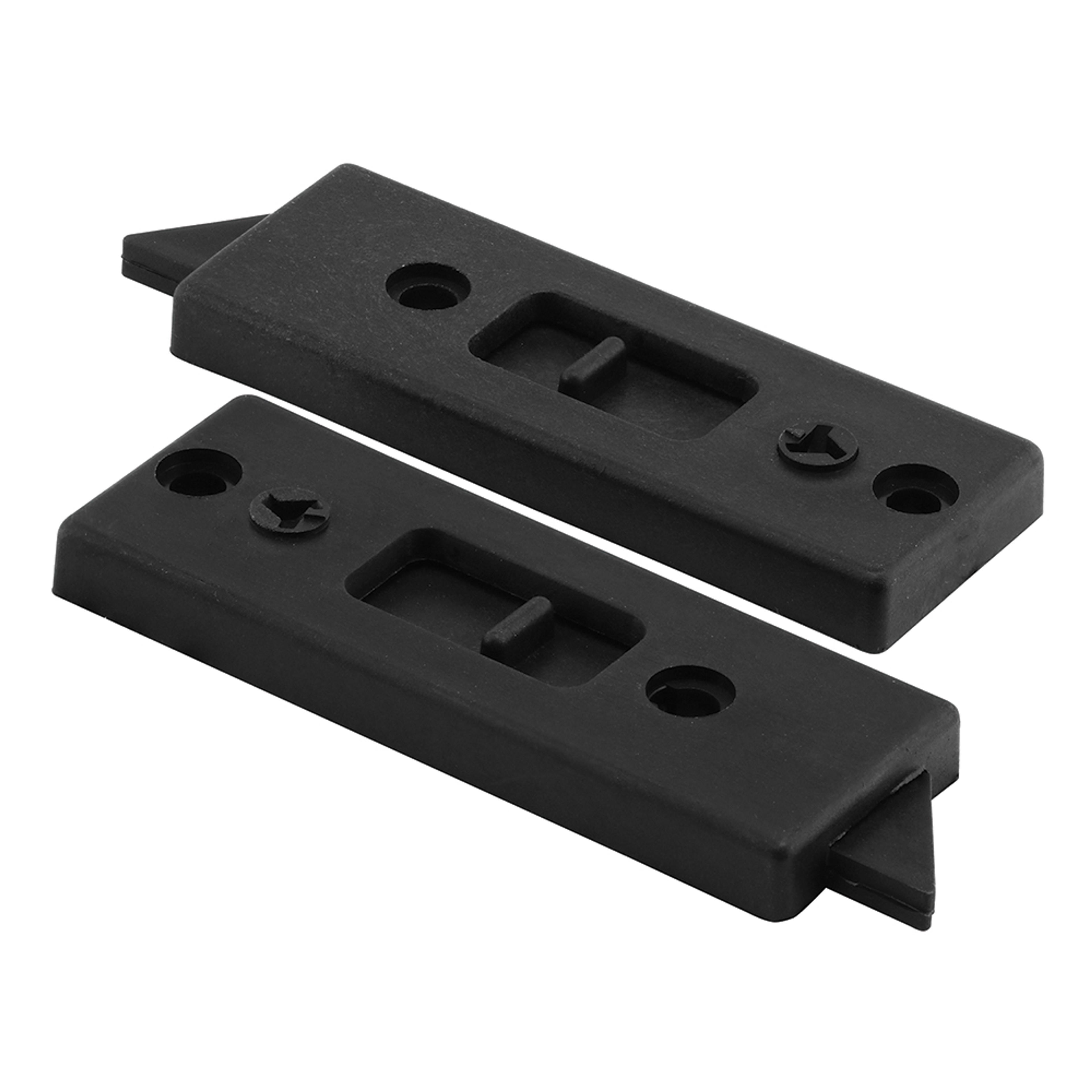 Tilt Latch, Black Plastic, for Vinyl Windows, 2-5/16 in. Hole Centers, Safety Lock Feature (1 Pair)