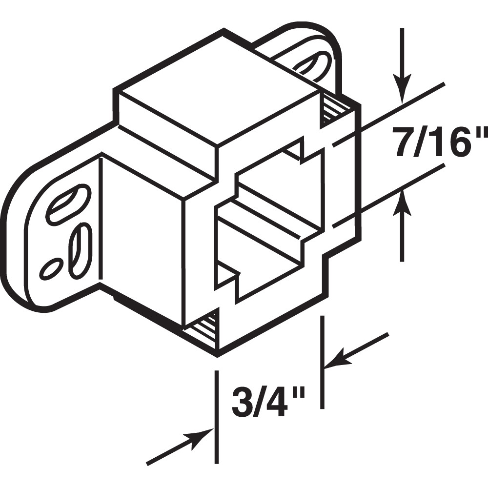 White, Plastic, Center Rail Drawer Track Rail Support Bracket (2 Pack)