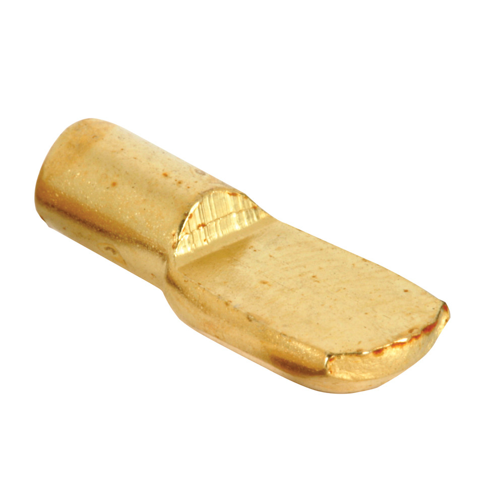 Shelf Support Peg, 5 mm Diameter, Brass Plated Steel, Pack of 8