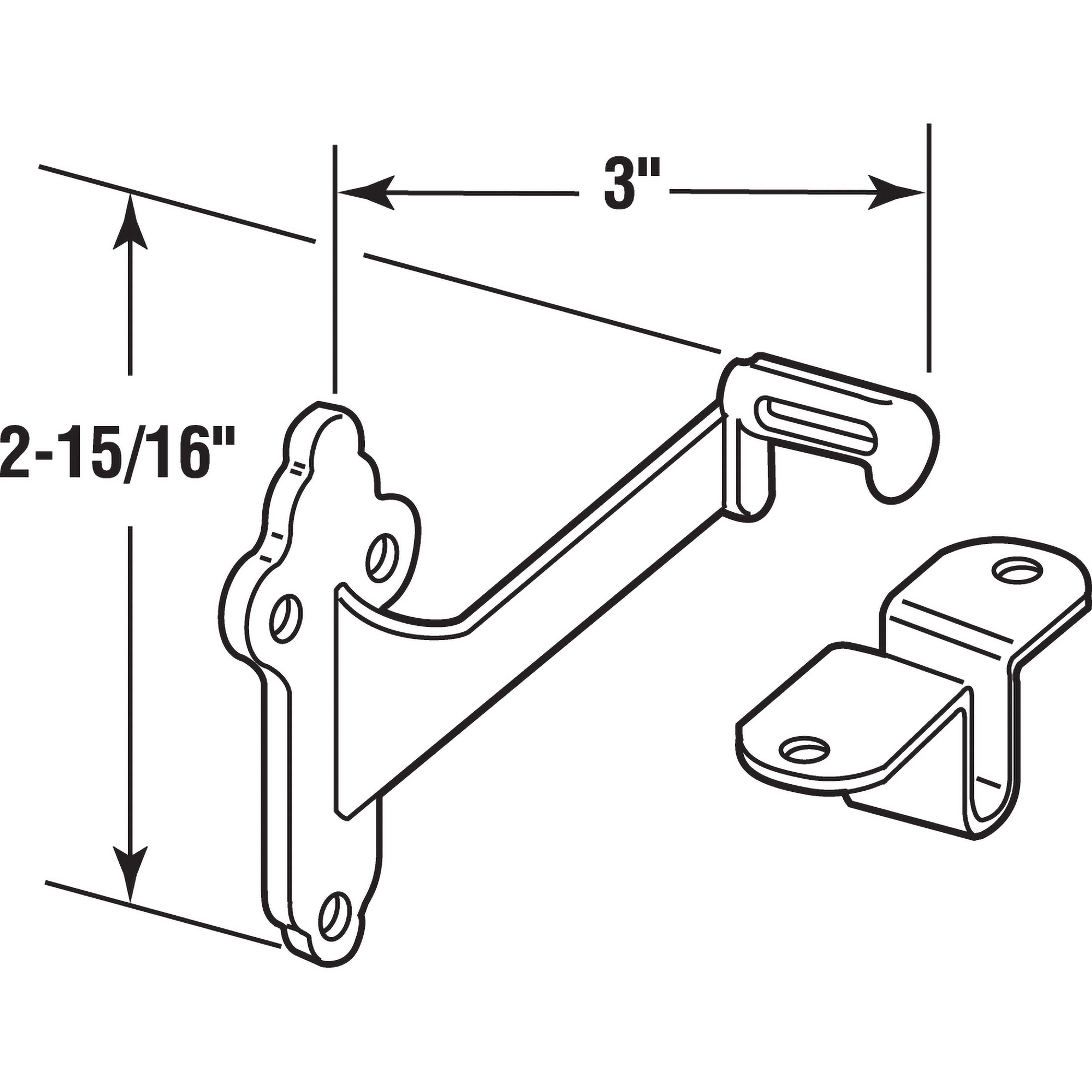 Hand Rail Bracket, Satin Nickel Plated (2 Pack)