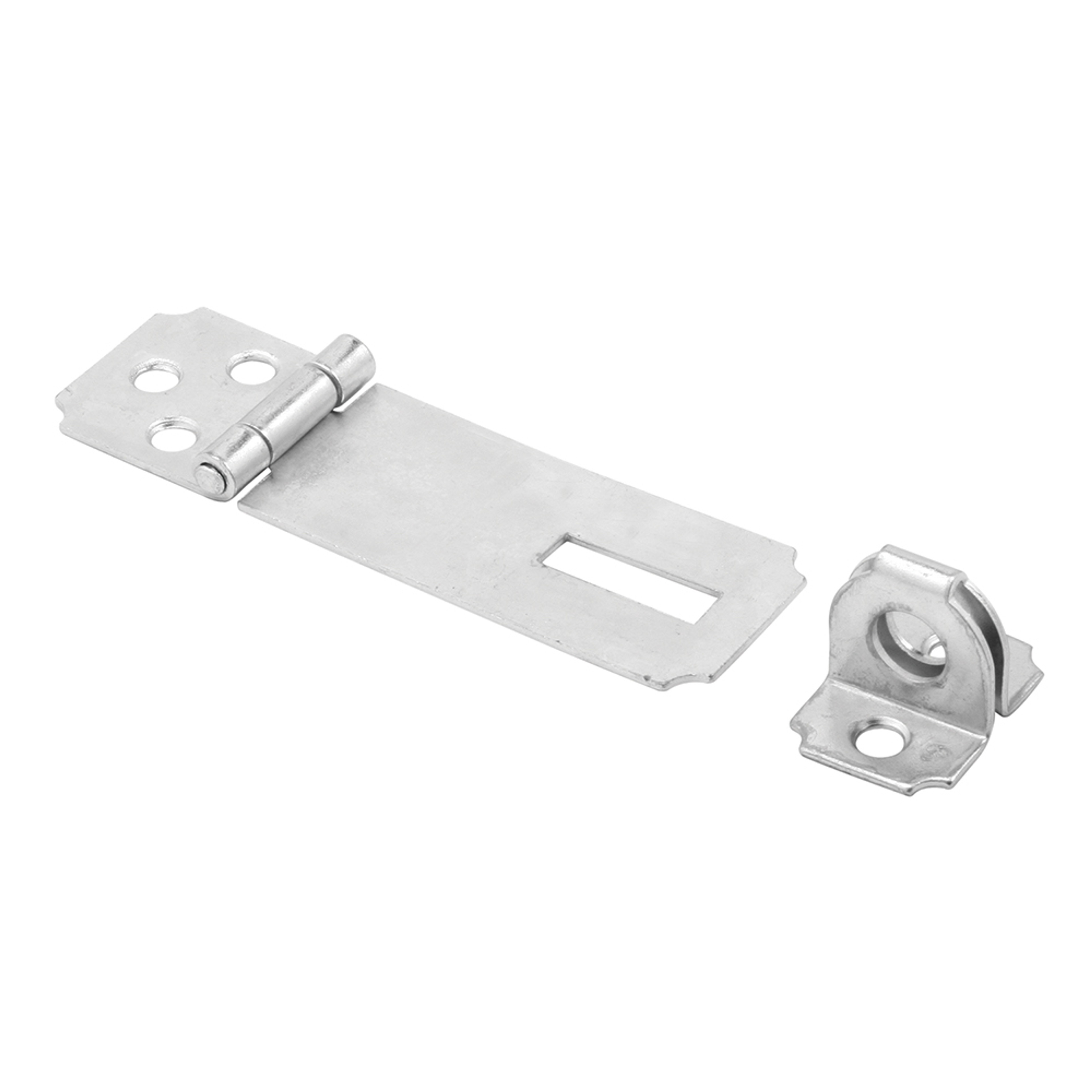 Safety Hasp, 2-1/2 in., Steel Construction, Zinc Plated Finish, Fixed (Single Pack)