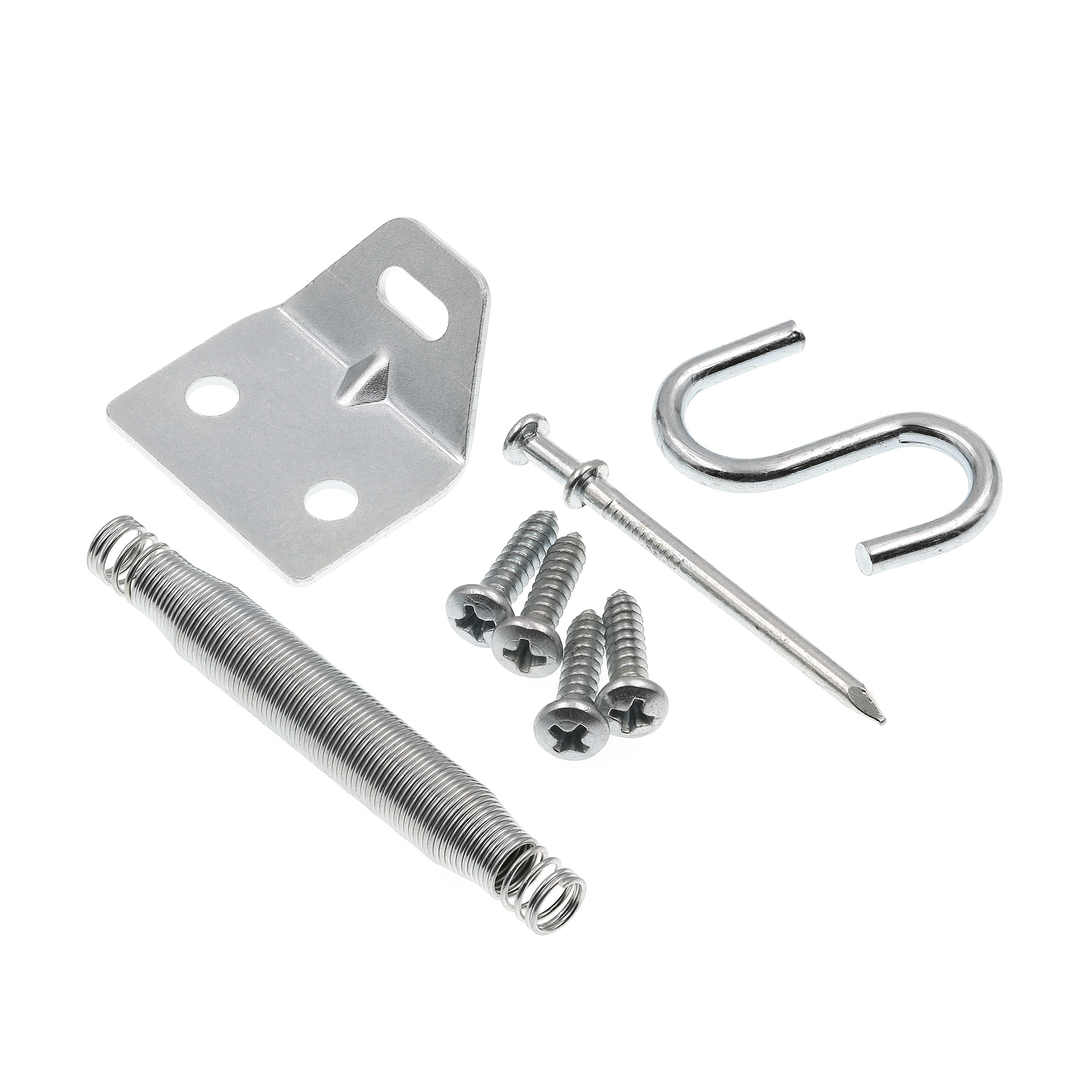 Storm Door Protector Chain & Spring, Aluminum Finish (Single Pack