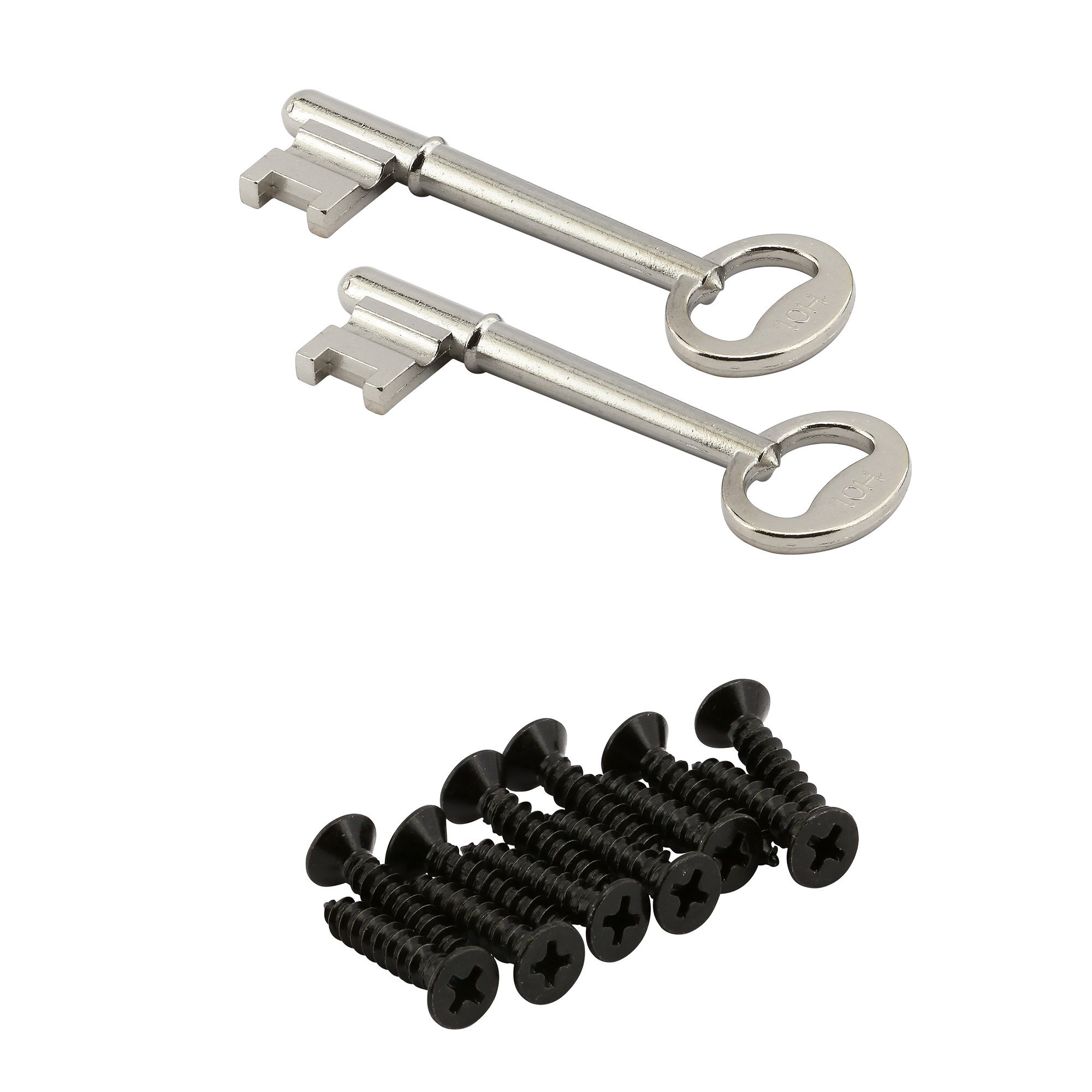 Mortise Keyed Lock Set with Classic Matte Black Knob – Perfect for