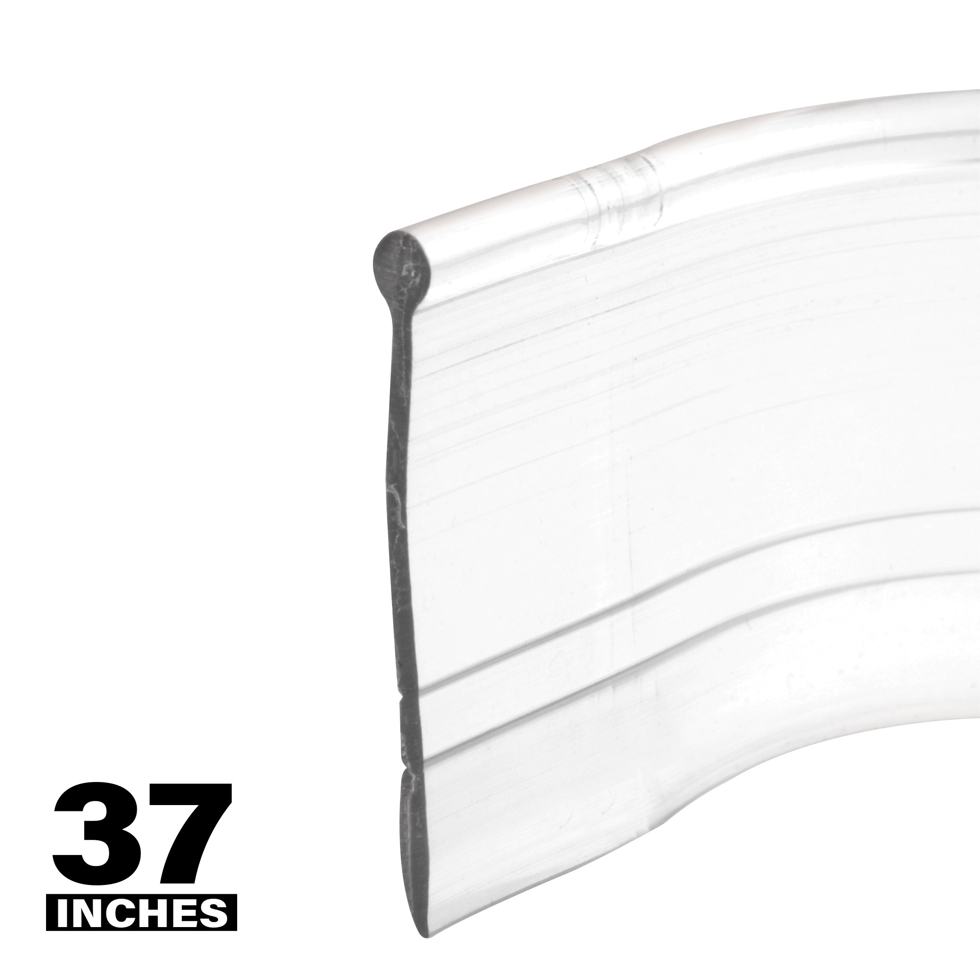 seaページ Vinyl Shower Door Bottom Sweep, 37 In. x 1 In. Strip, Clear