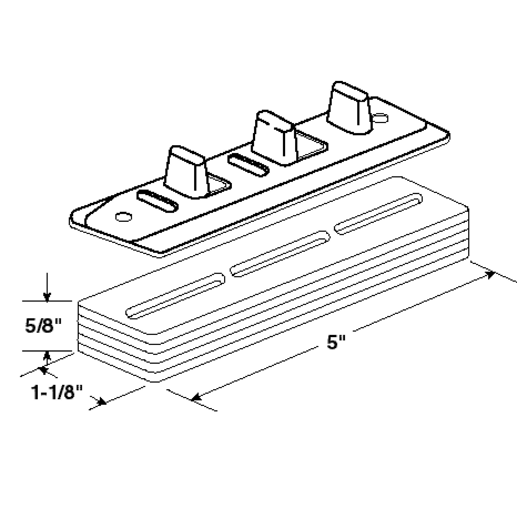 Nylon Adjustable Floor Guide and Carpet Riser, White and Metallic