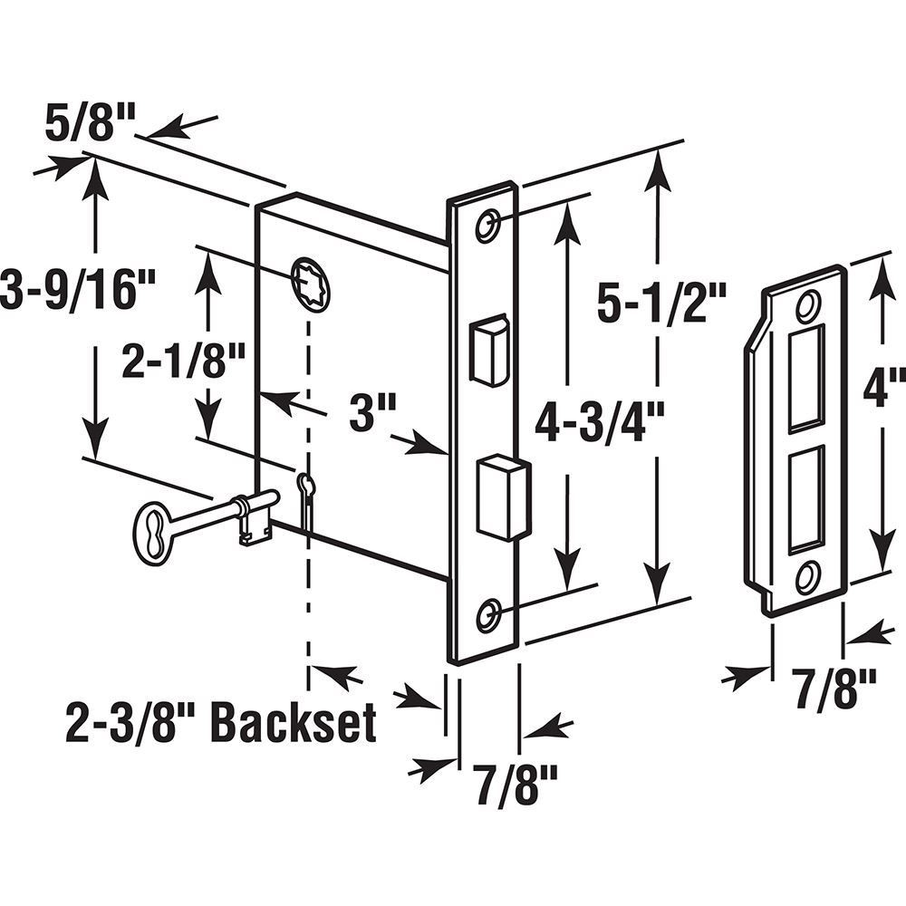 Vintage Style Indoor Mortise Lock Assembly Kit – Cast Steel