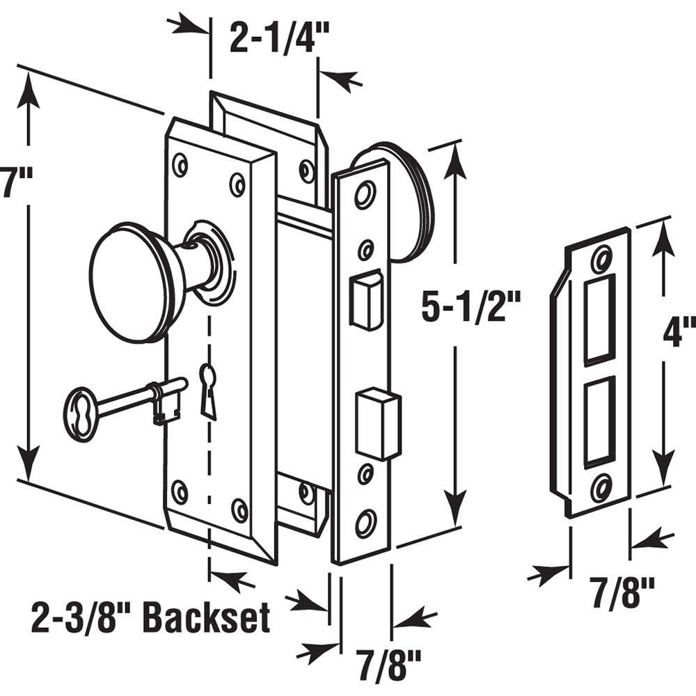 Steel, Satin Nickel, Interior Door Lock