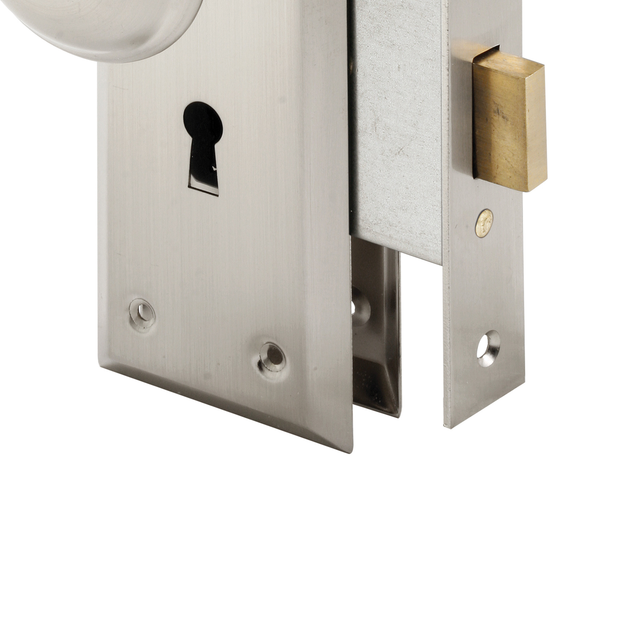Steel, Satin Nickel, Interior Door Lock - Prime-Line Parts