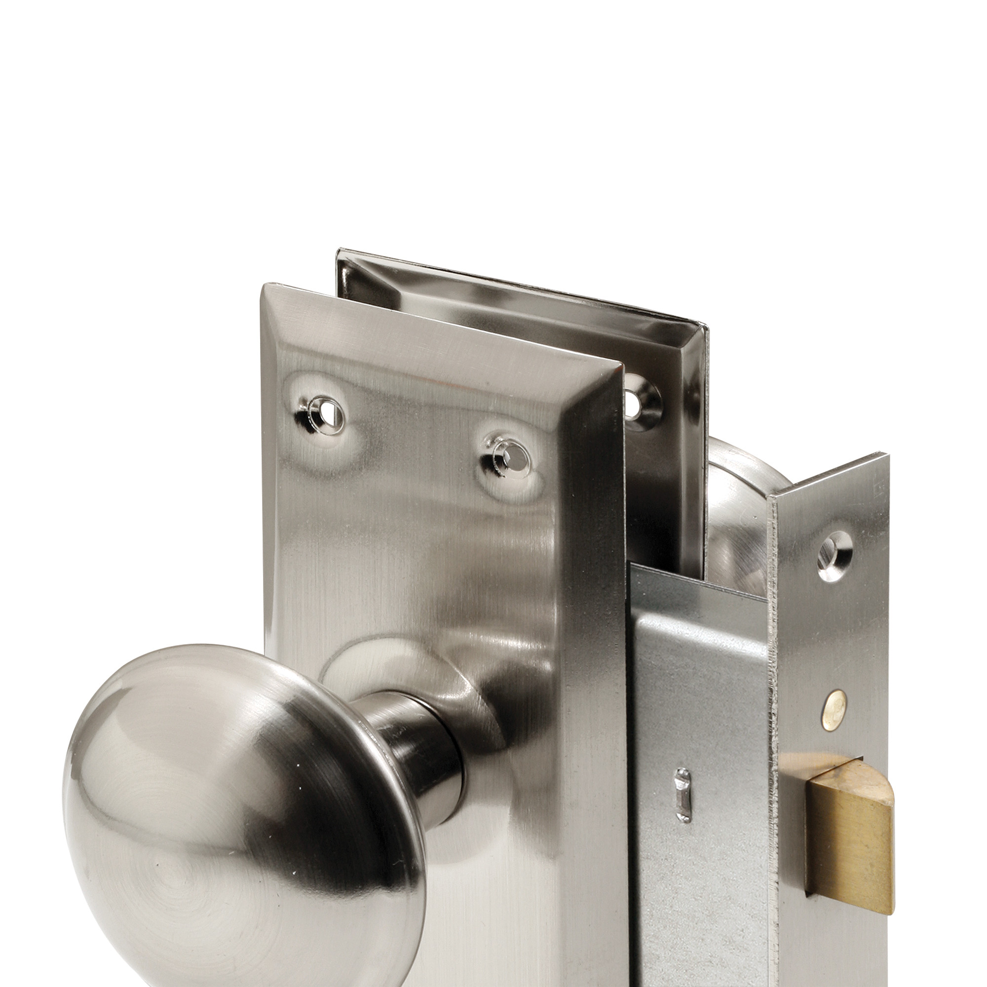 Steel, Satin Nickel, Interior Door Lock - Prime-Line Parts