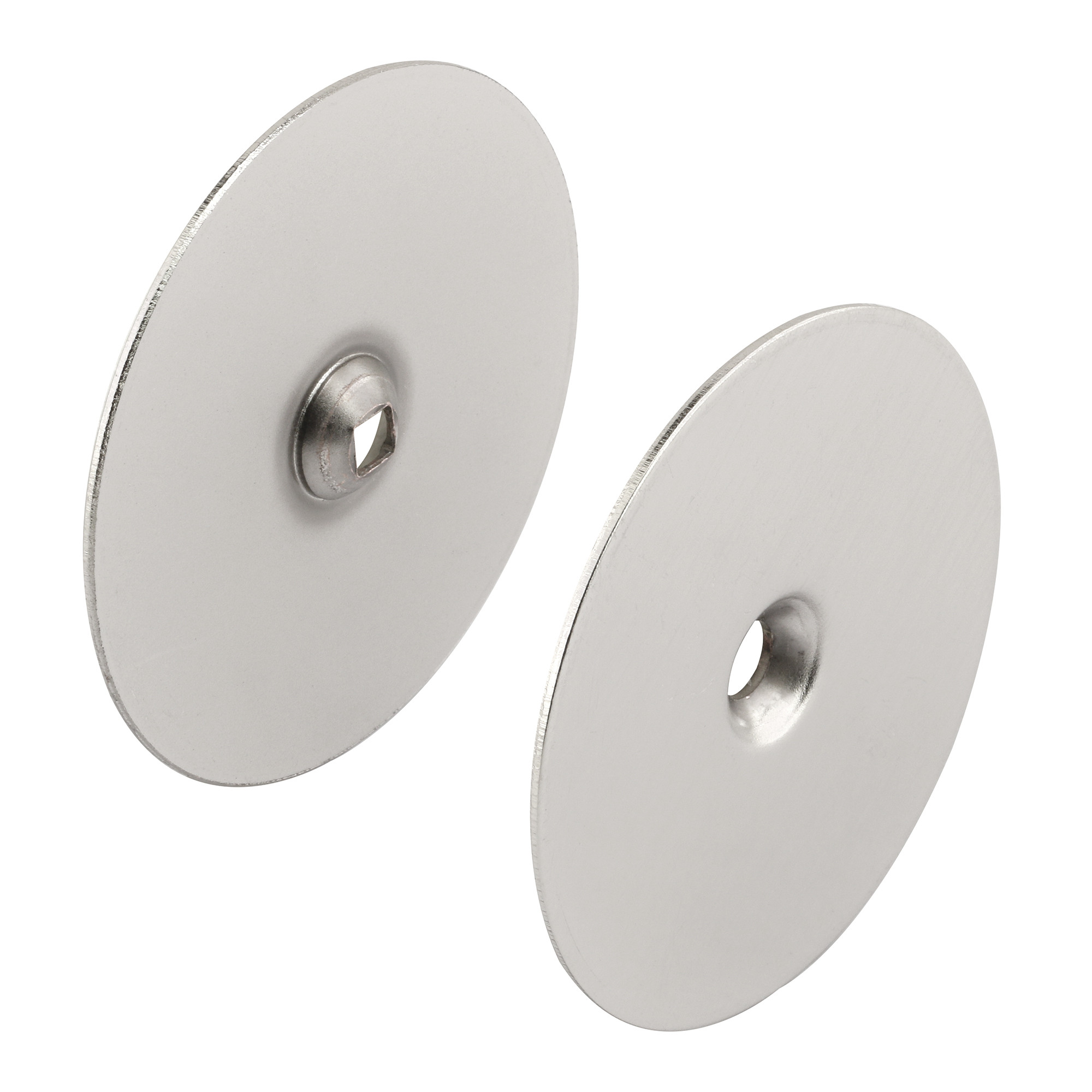 バッジ11 Hole Cover Plate, 2-5/8 in., Steel, Satin Nickel (Single Pack