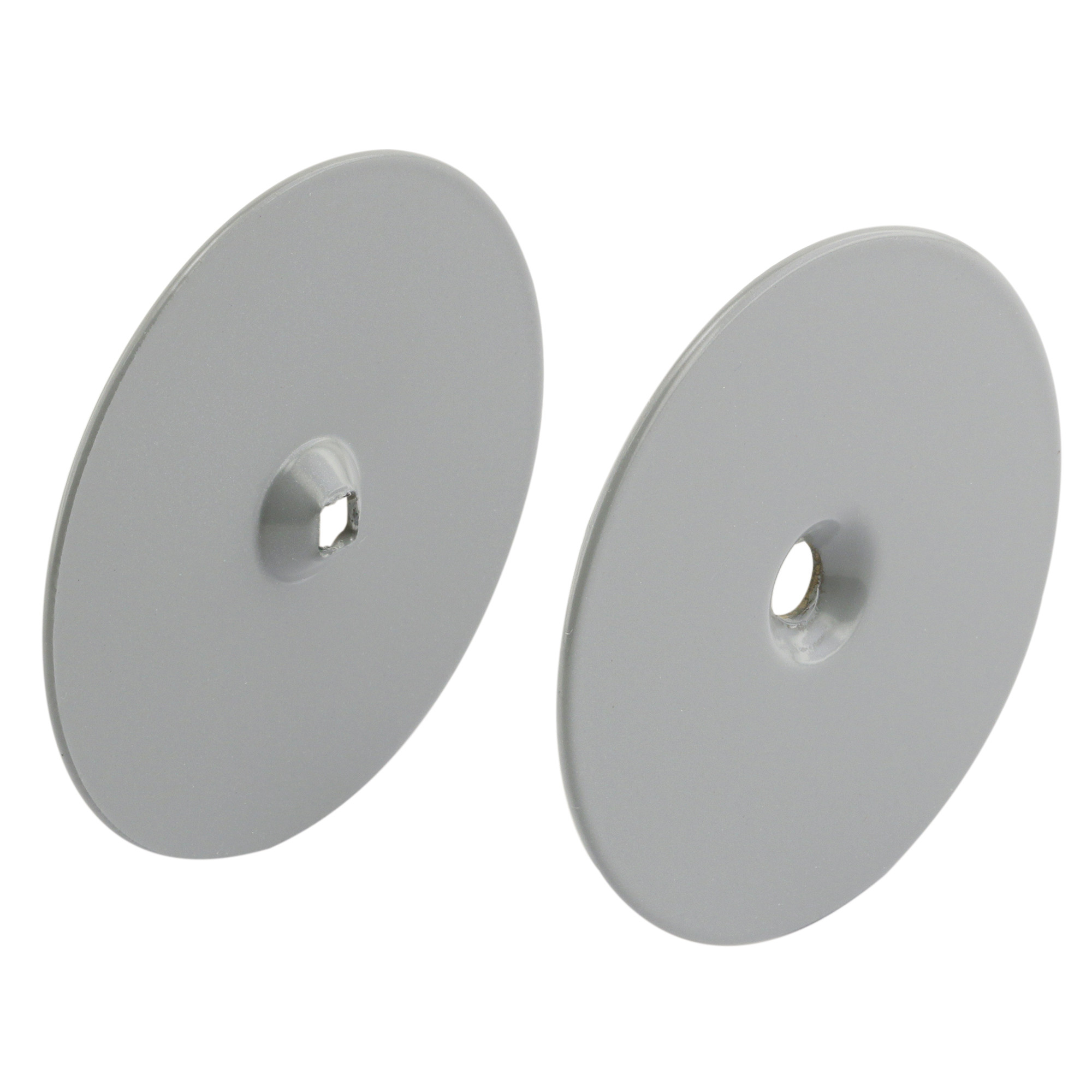 Steel Door Bore Hole Cover Plate, 2-5/8 Inch, Gray Plates