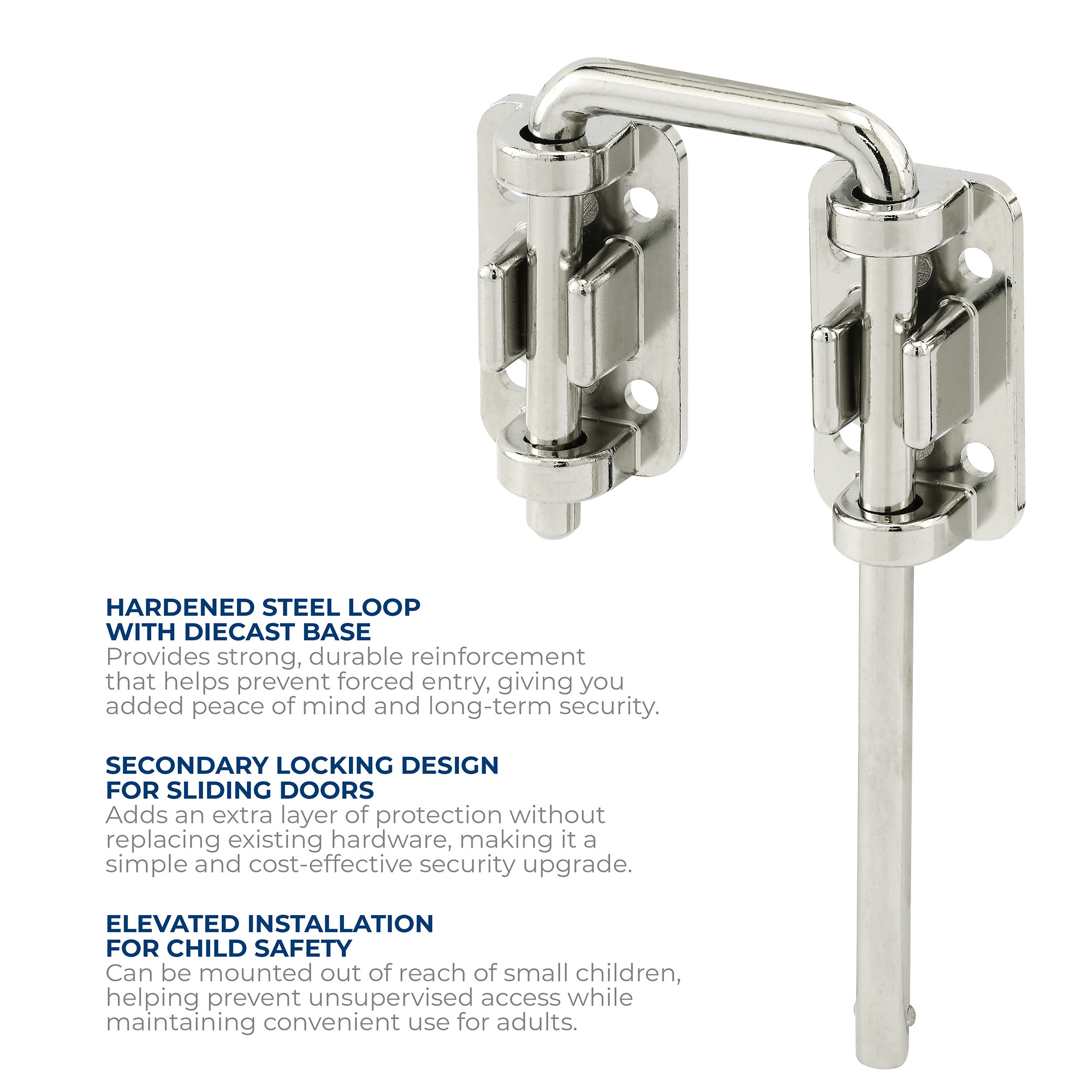 Sliding Door Loop Lock, 2-1/8