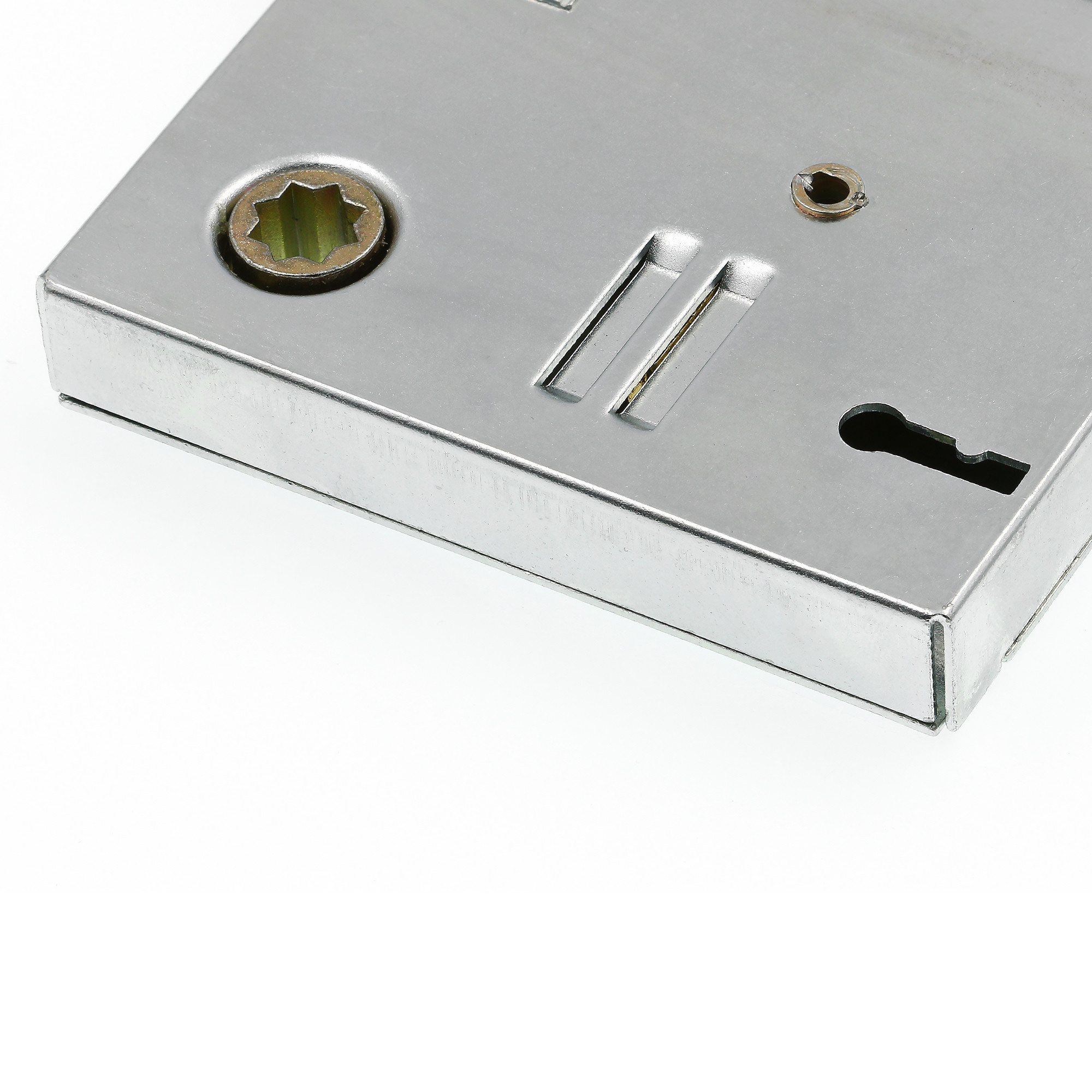 E 28338 | Matte Black Mortise Keyed Lock Set with Glass Knob