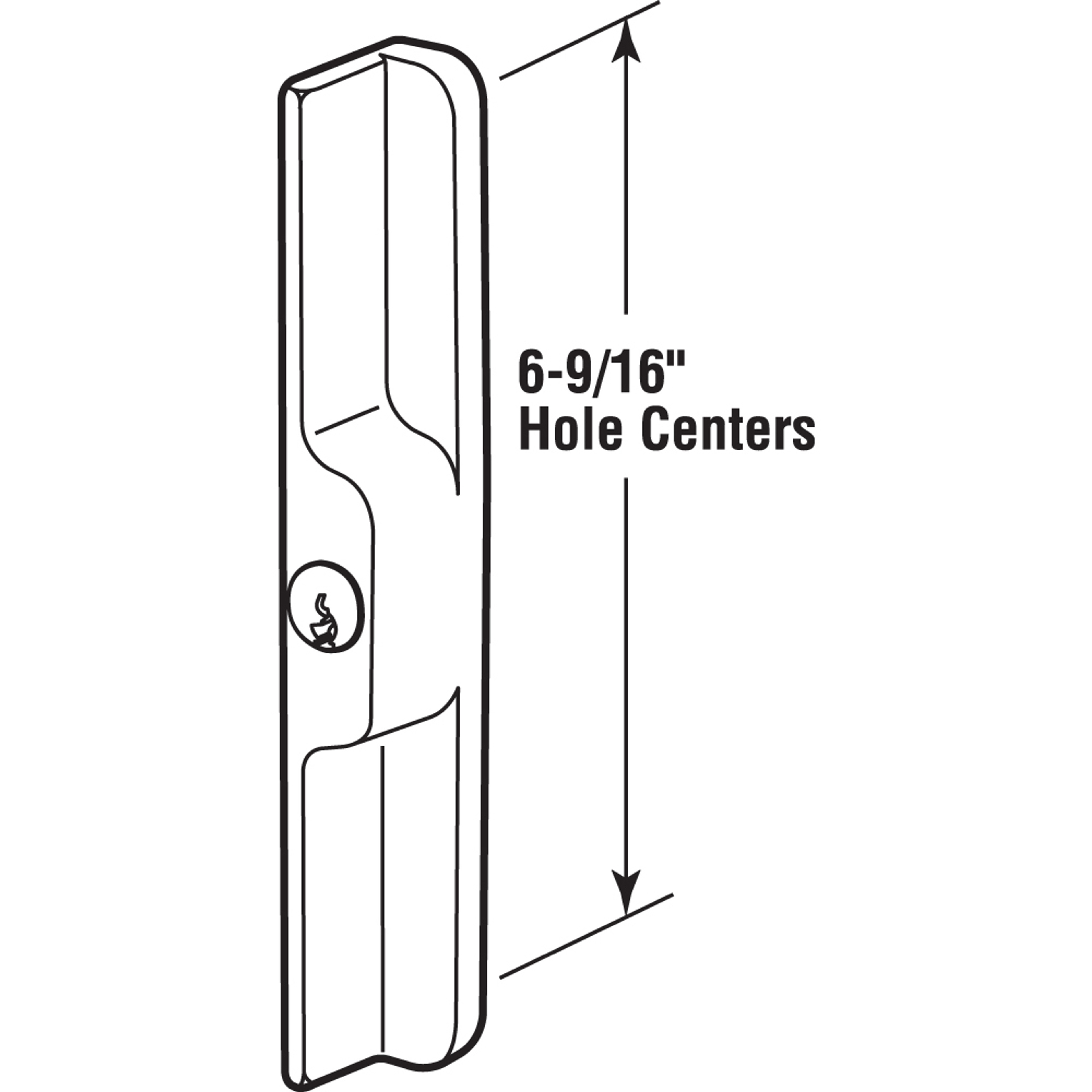 C 1254 |  Diecast Hook Latch Sliding Door Handle, White (1 Set)