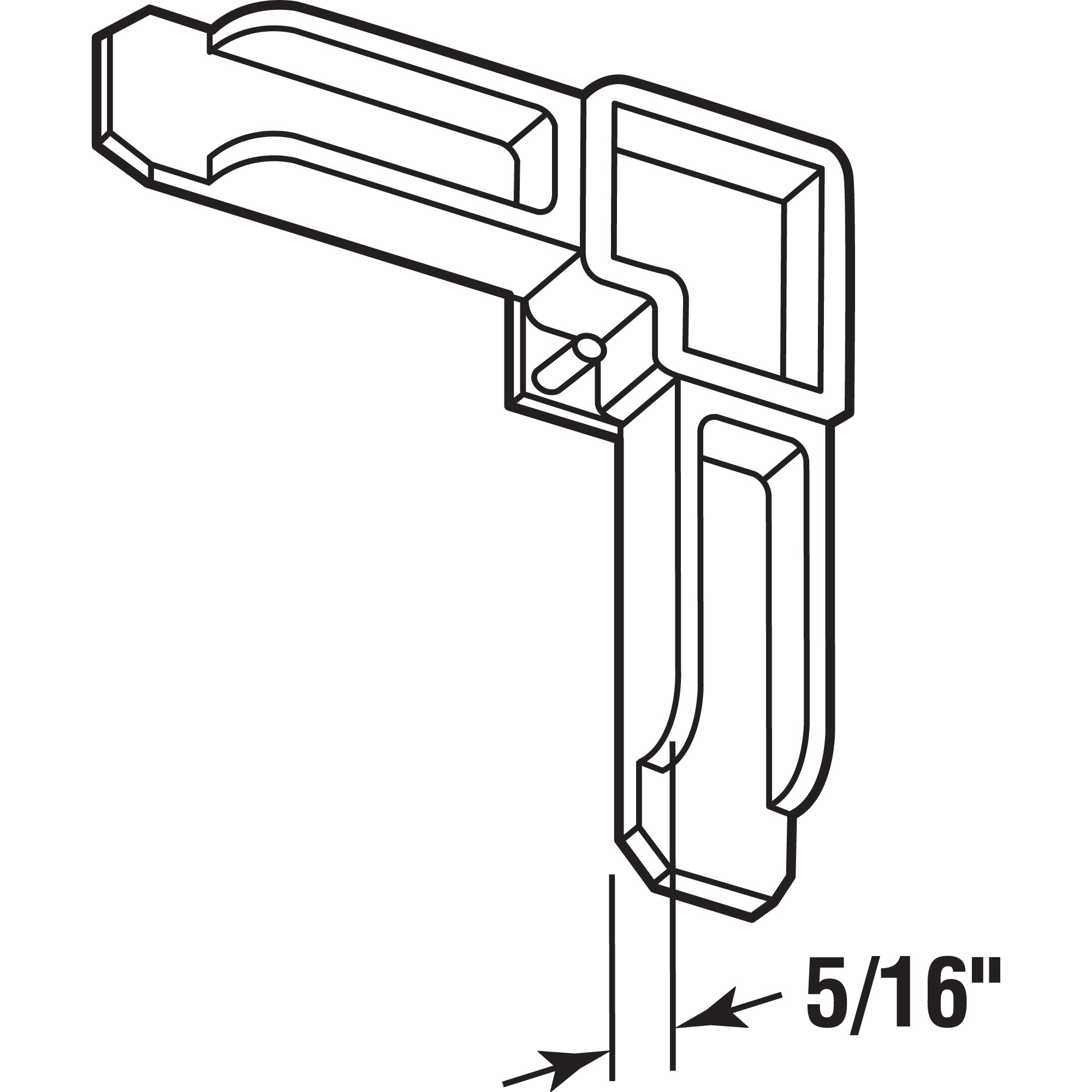 MP7729 |  Plastic Screen Frame Corners, 5/16 in. x 3/4 in., White Finish (100 Pack)