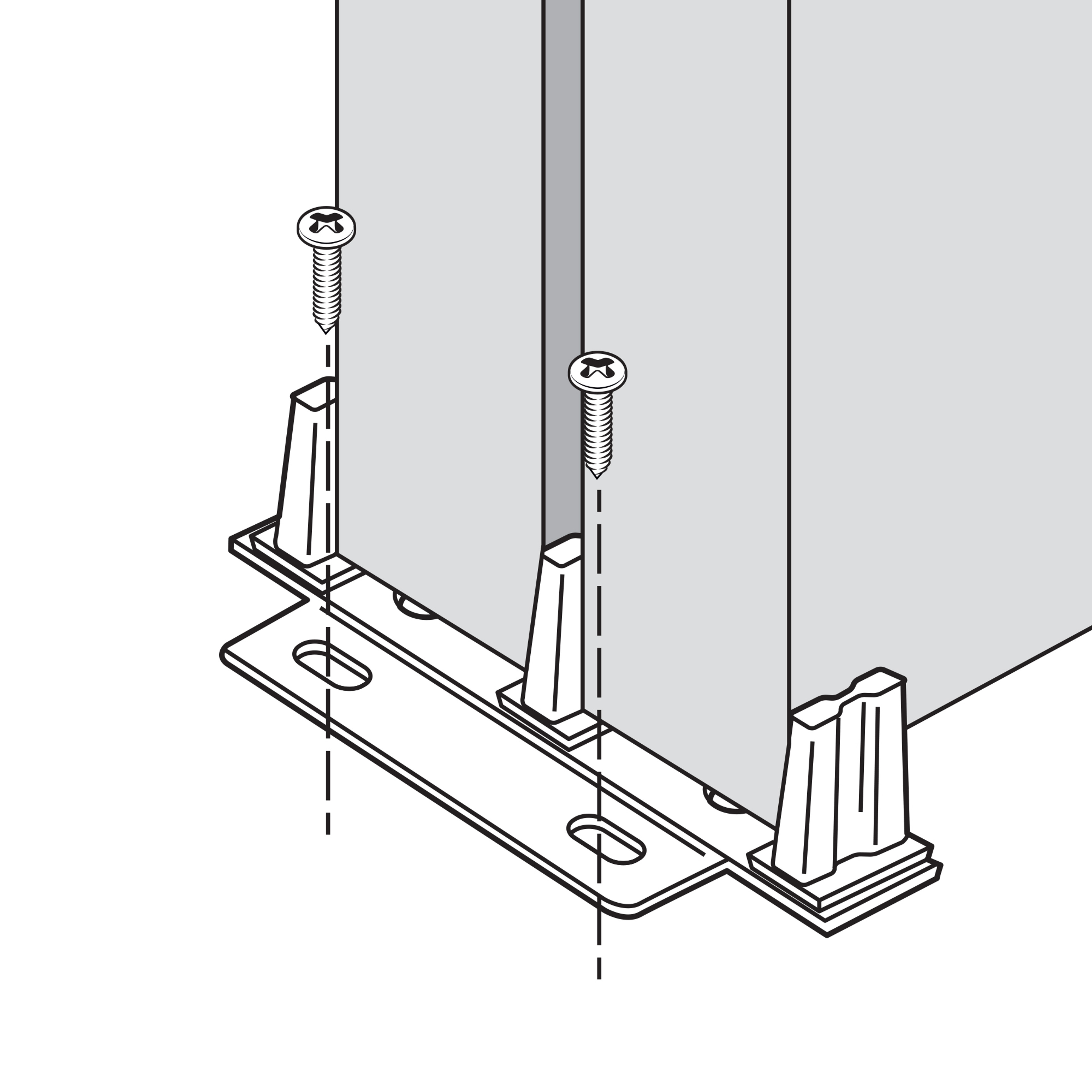 Plastic Spring-Loaded Snap-In Tilt Latch Pair, 2-7/8 In. x 3