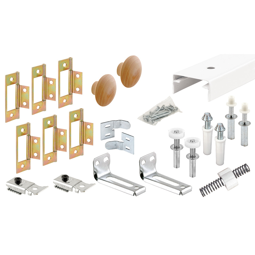 161797-1 |  Bi-Fold Closet Track Kit, 72 in. Length, Steel Track, White (1 kit)