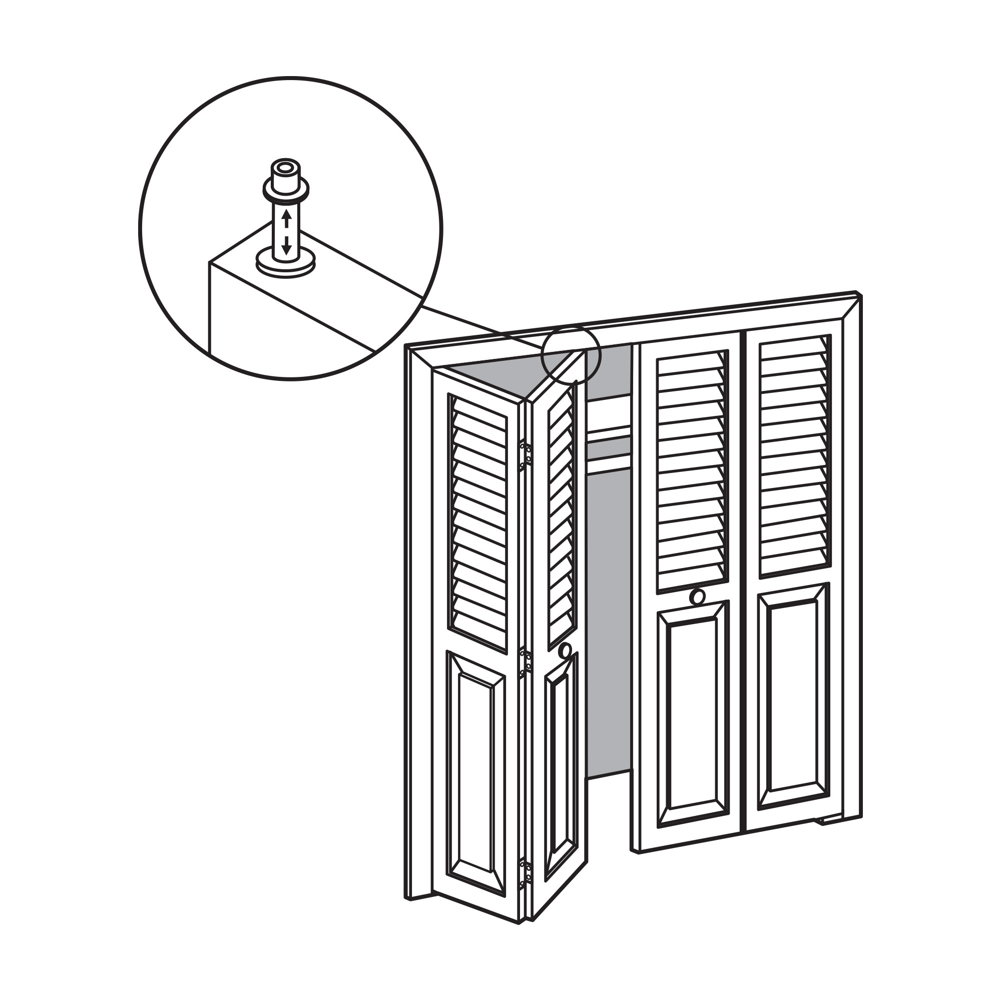 MP6701 | Bi-Fold Door Pivot and Guide, Nylon (2 Pack) - Prime-Line