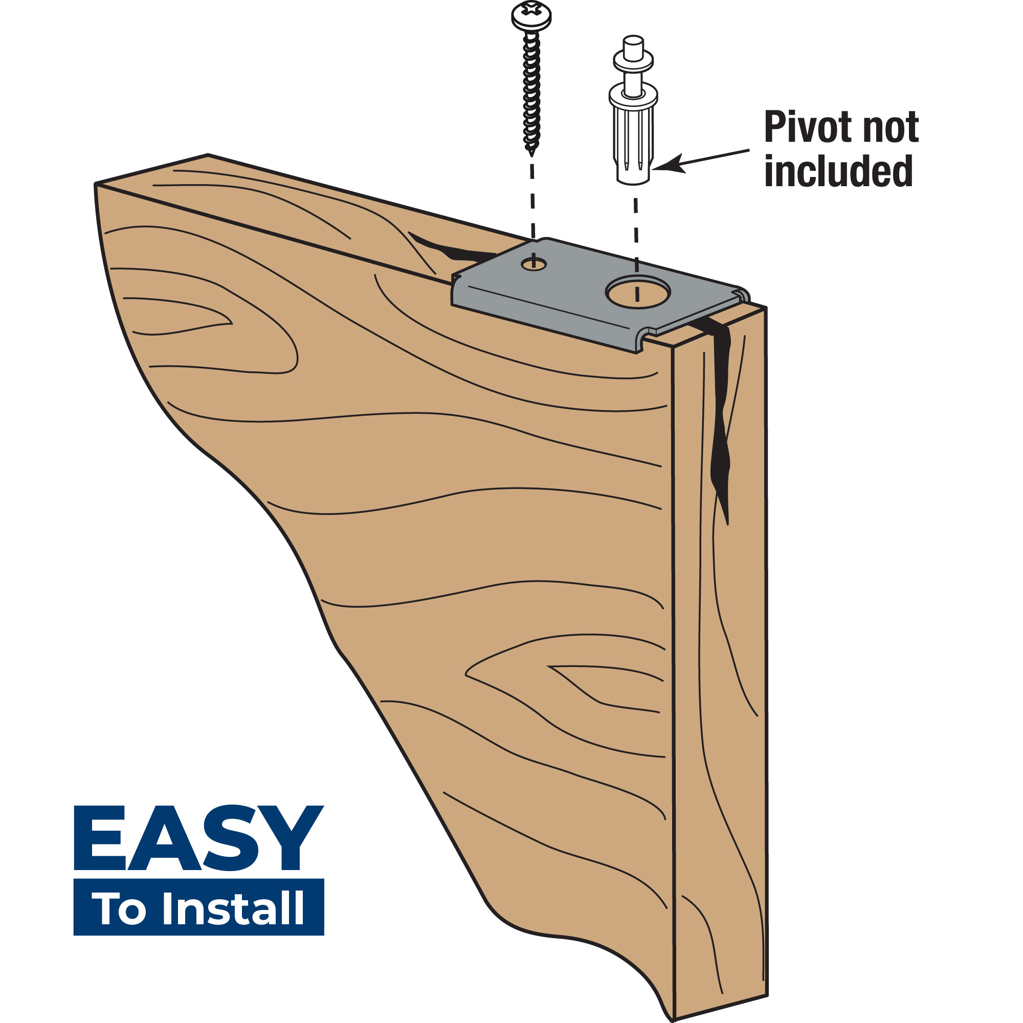 N 7192 | Bi-fold Door Repair Bracket, Top or Bottom Mount, For