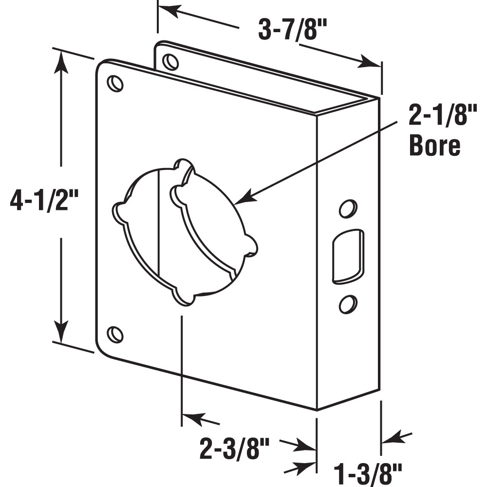 U 9555 |  Solid Brass Lock and Door Reinforcer