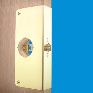 U 9547 |  Solid Brass Lock and Door Reinforcer In Use