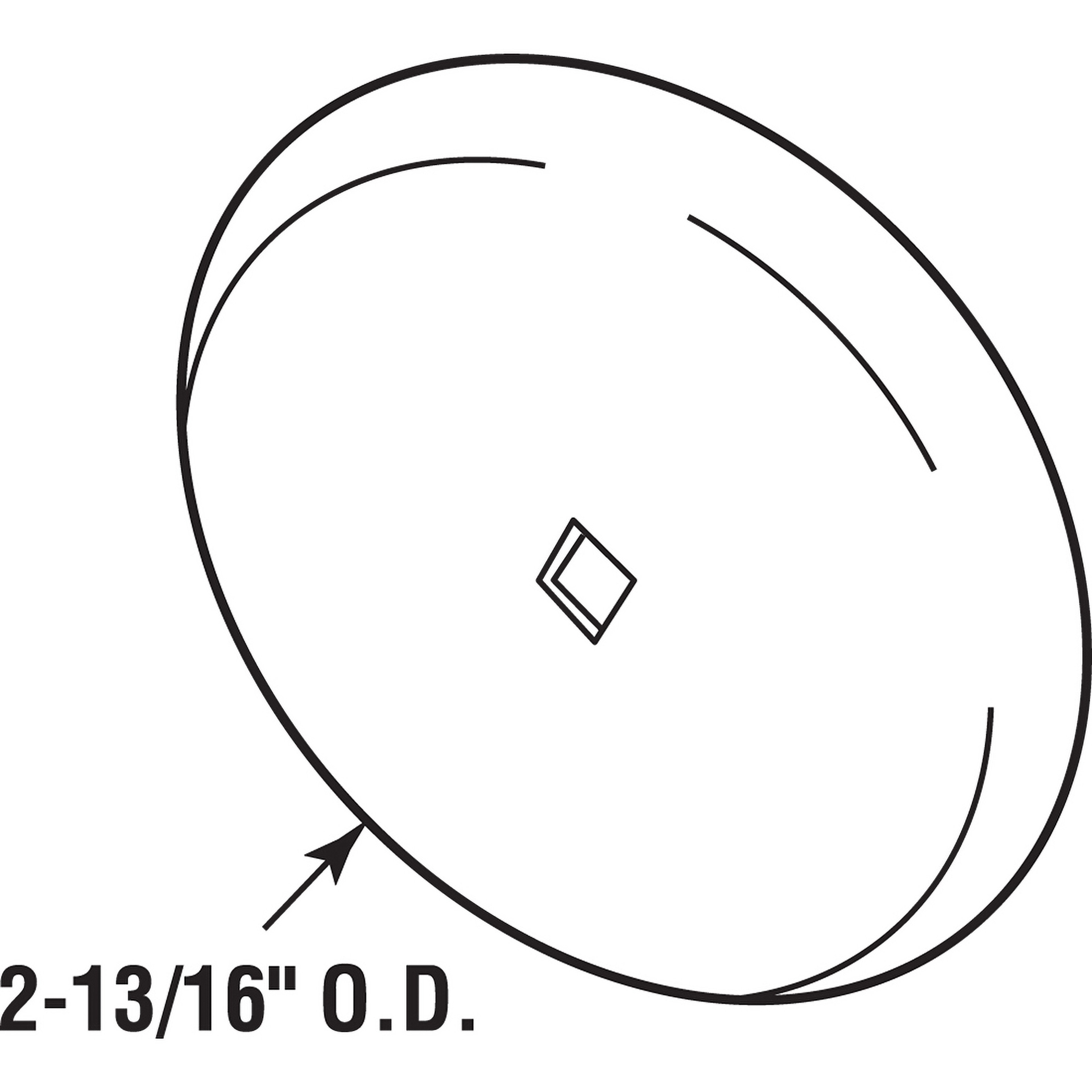 MP10420 |  Cabinet Knob Backplate, 2-13/16 in. Outside Diameter, Stamped Steel (5 Pack)